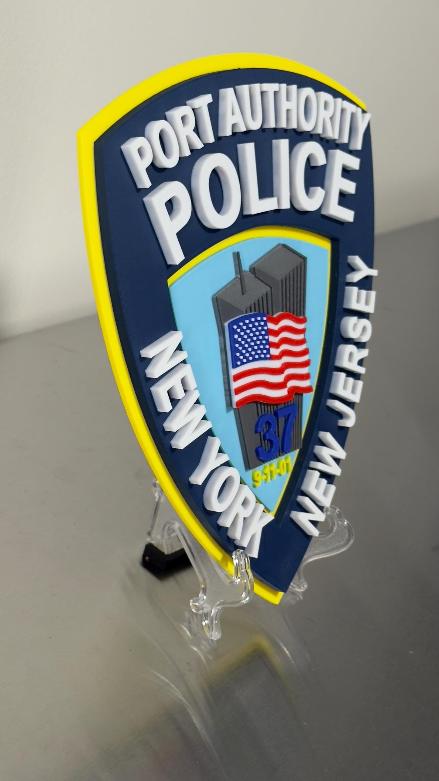PAPD 9-11 Tribute Plaque: Port Authority NY NJ 3D Wall Art New York