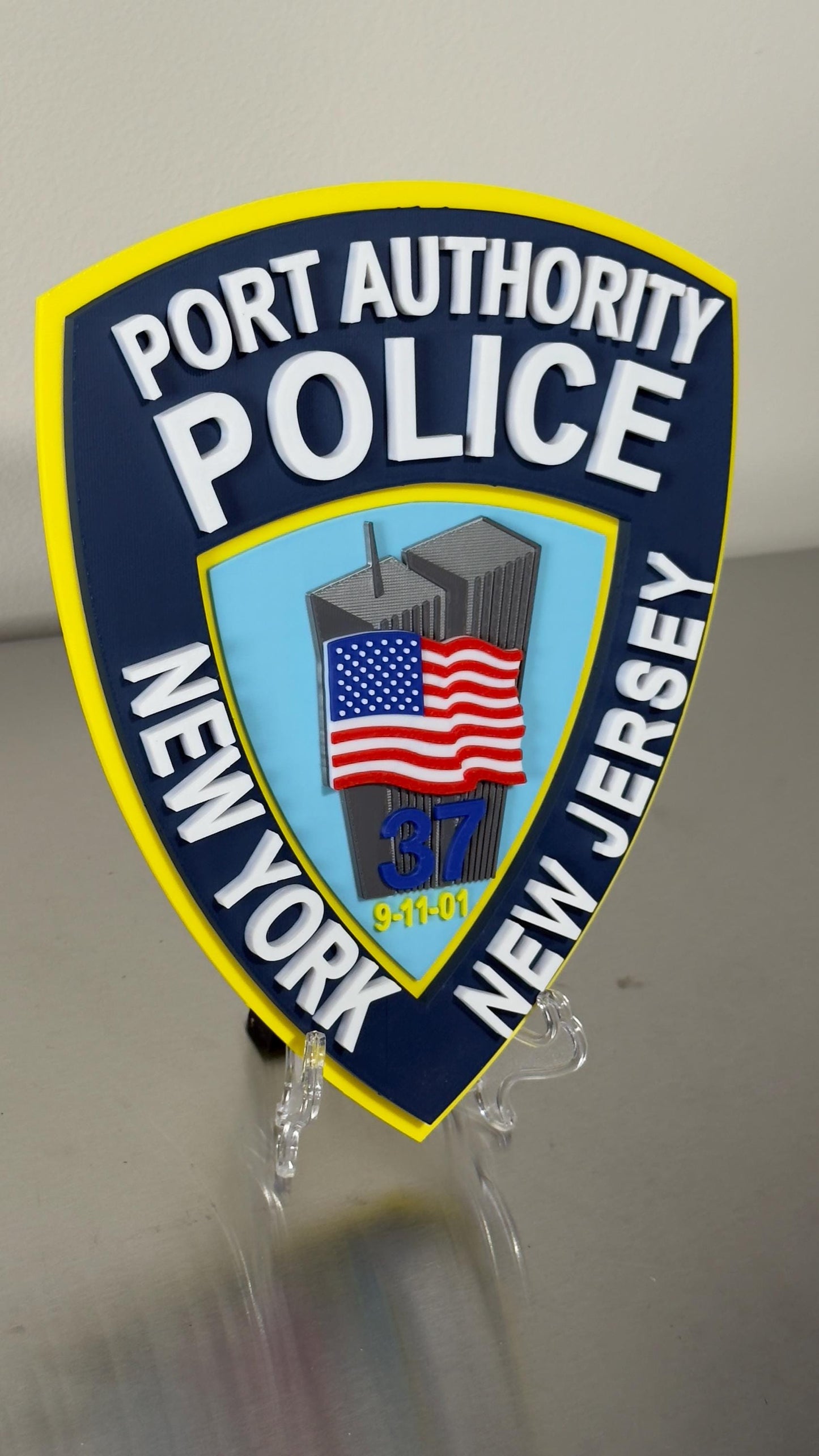PAPD 9-11 Tribute Plaque: Port Authority NY NJ 3D Wall Art New York