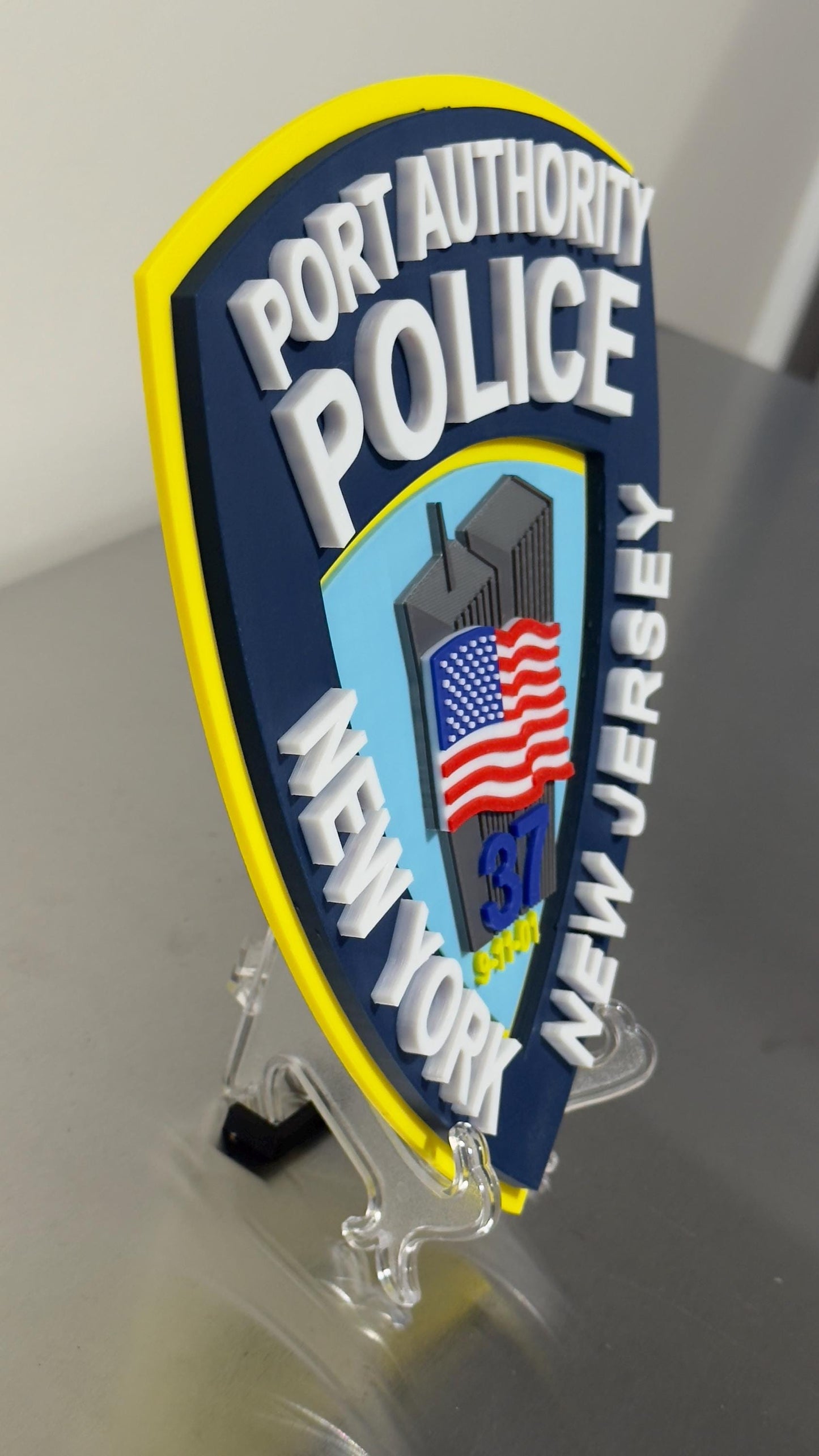 PAPD 9-11 Tribute Plaque: Port Authority NY NJ 3D Wall Art New York