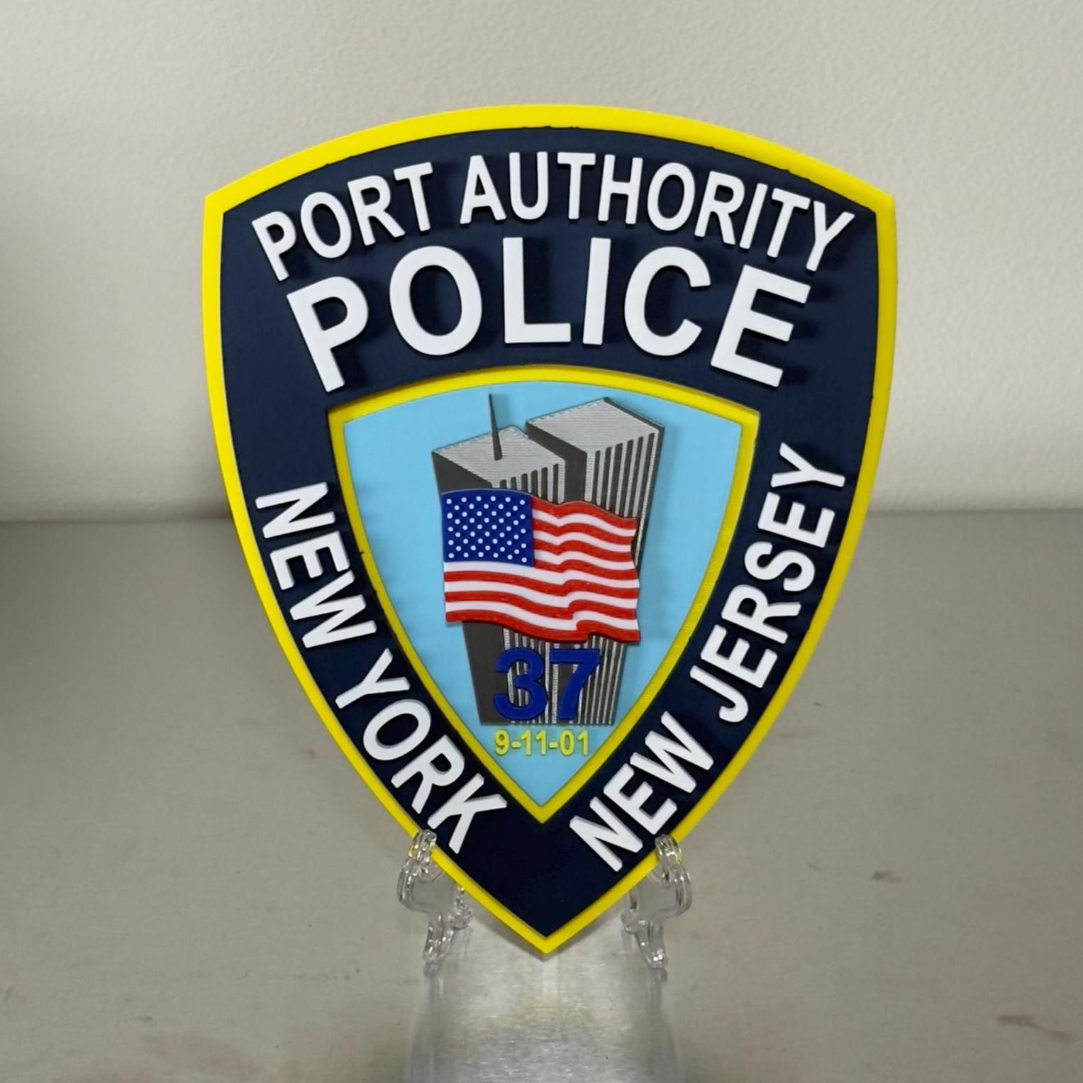 PAPD 9-11 Tribute Plaque: Port Authority NY NJ 3D Wall Art New York