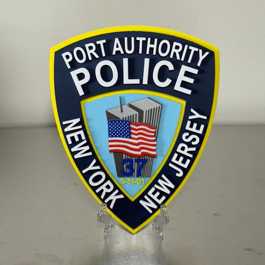PAPD 9-11 Tribute Plaque: Port Authority NY NJ 3D Wall Art New York