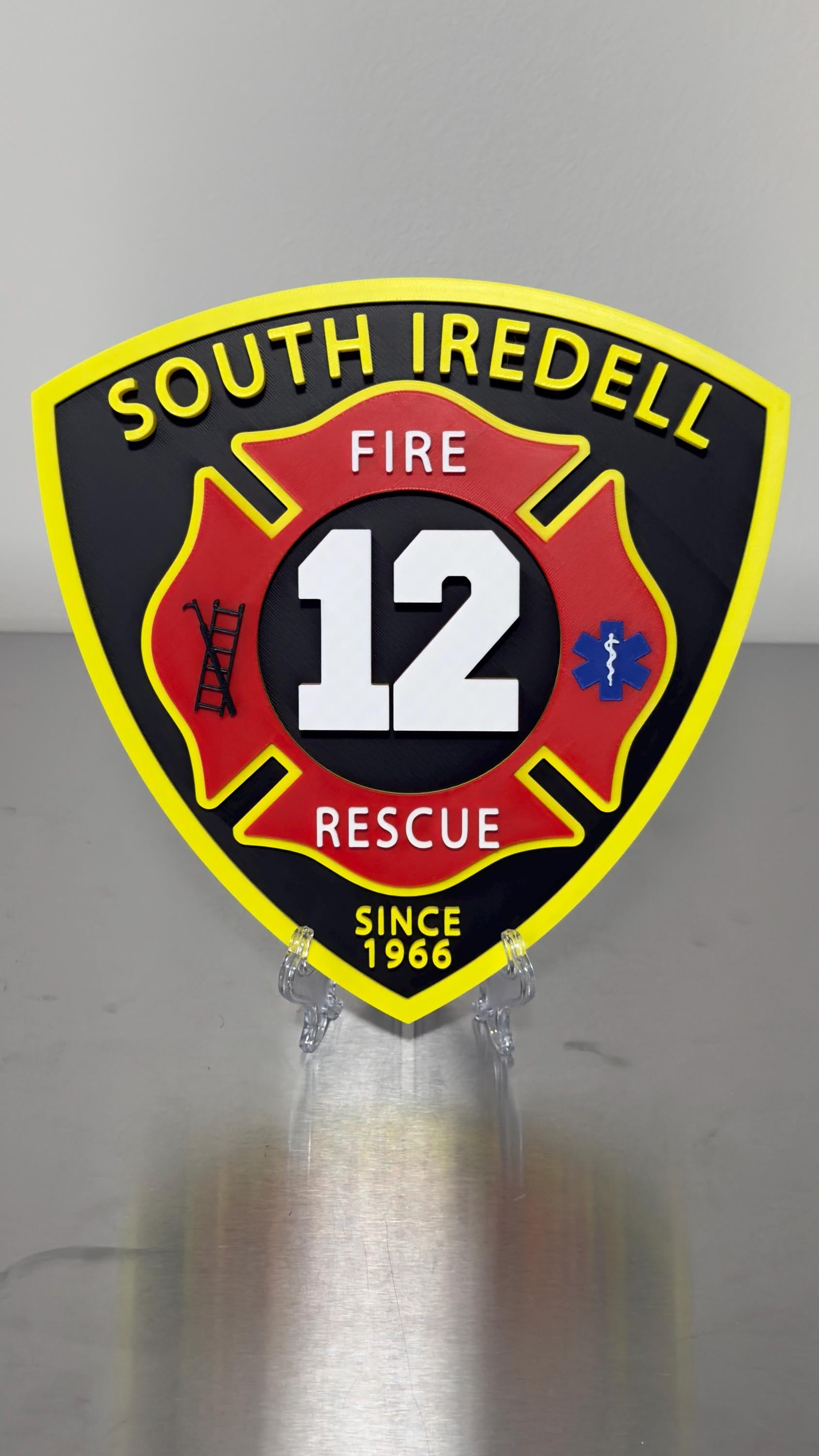 South Iradell Fire & Rescue Plaque: Display Tribute Firefighter Gift