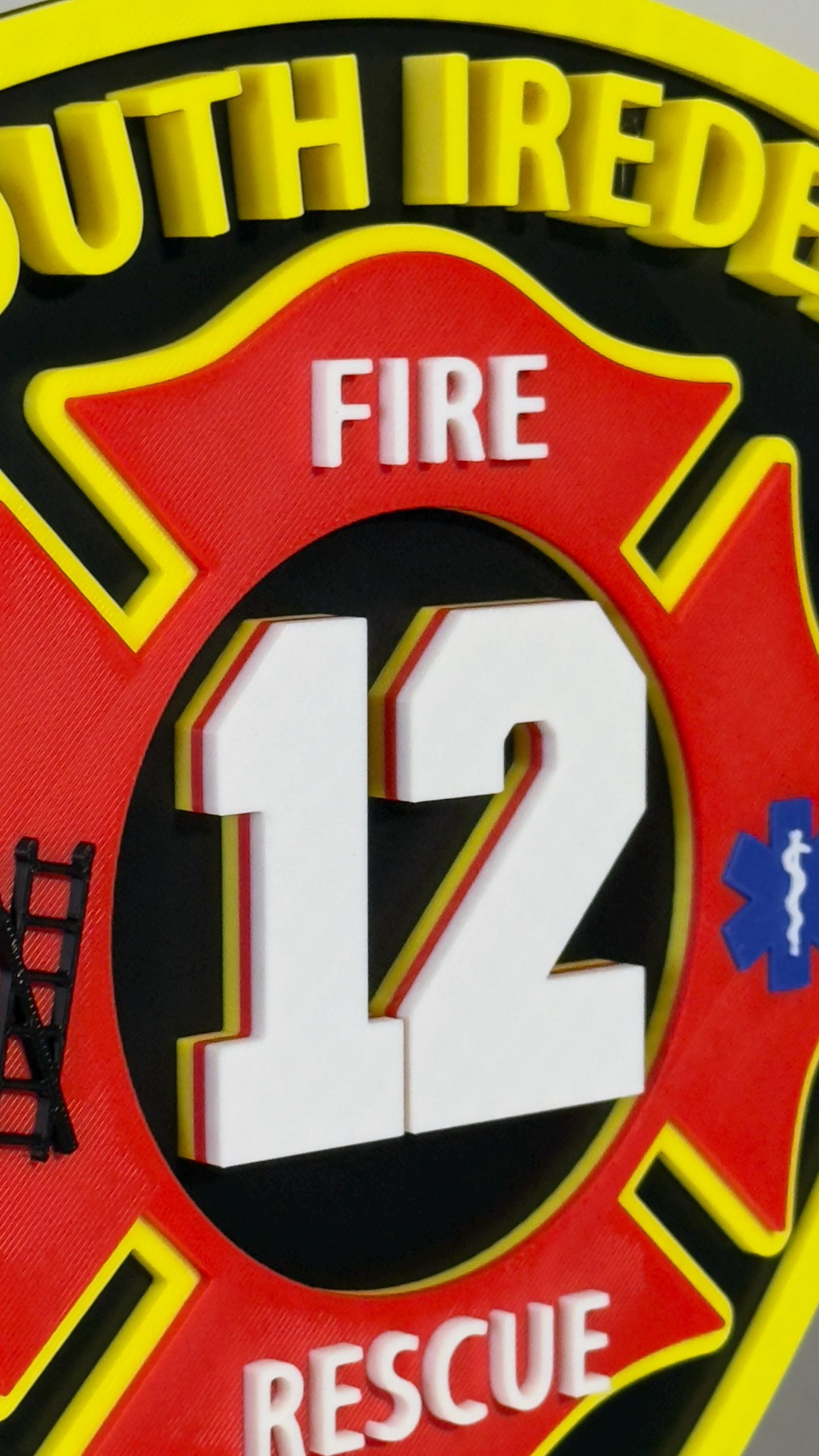 South Iradell Fire & Rescue Plaque: Display Tribute Firefighter Gift