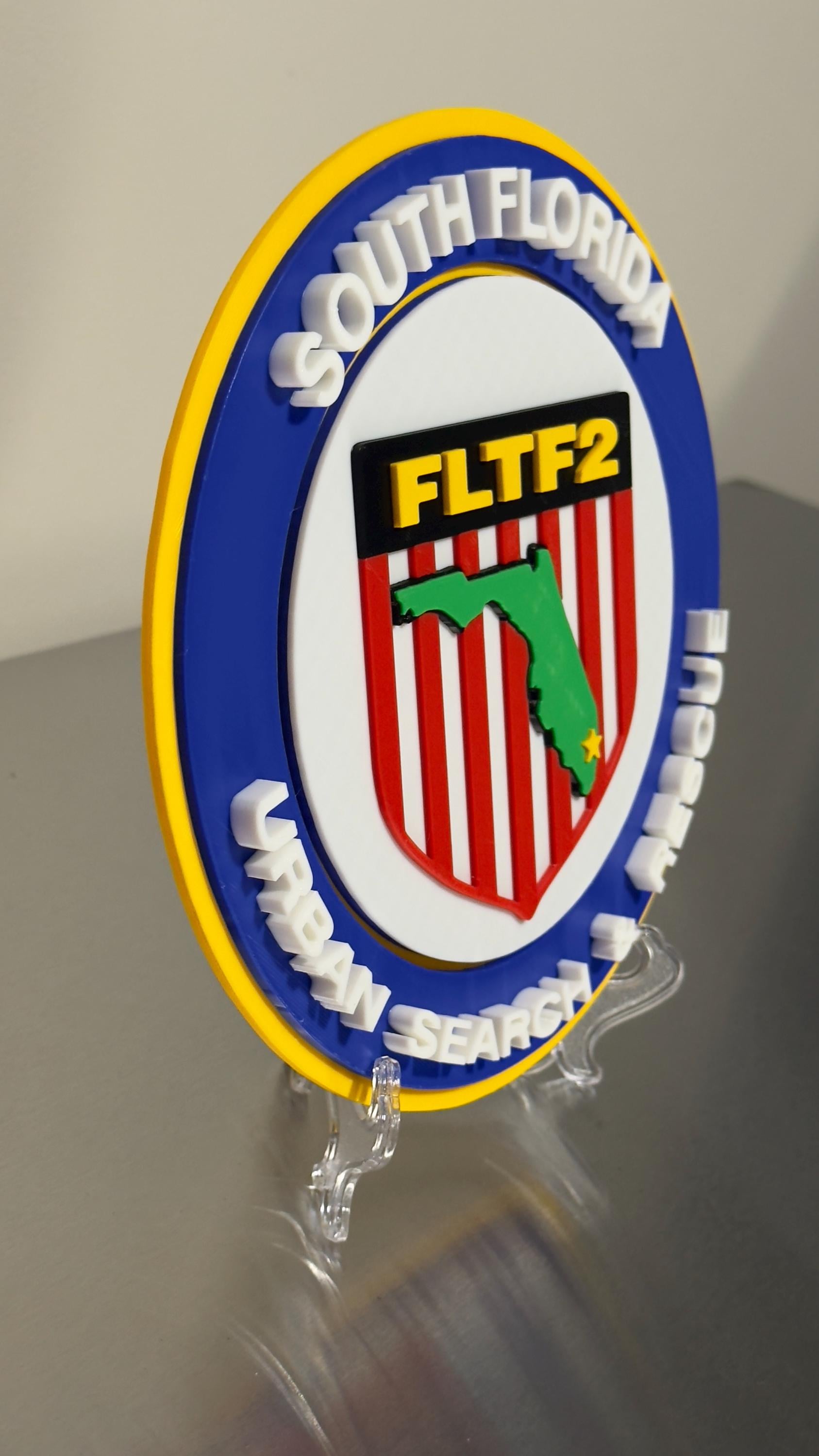 South Florida USAR FLTF2 3D Plaque: First Responder Wall Art FL Display Plaque