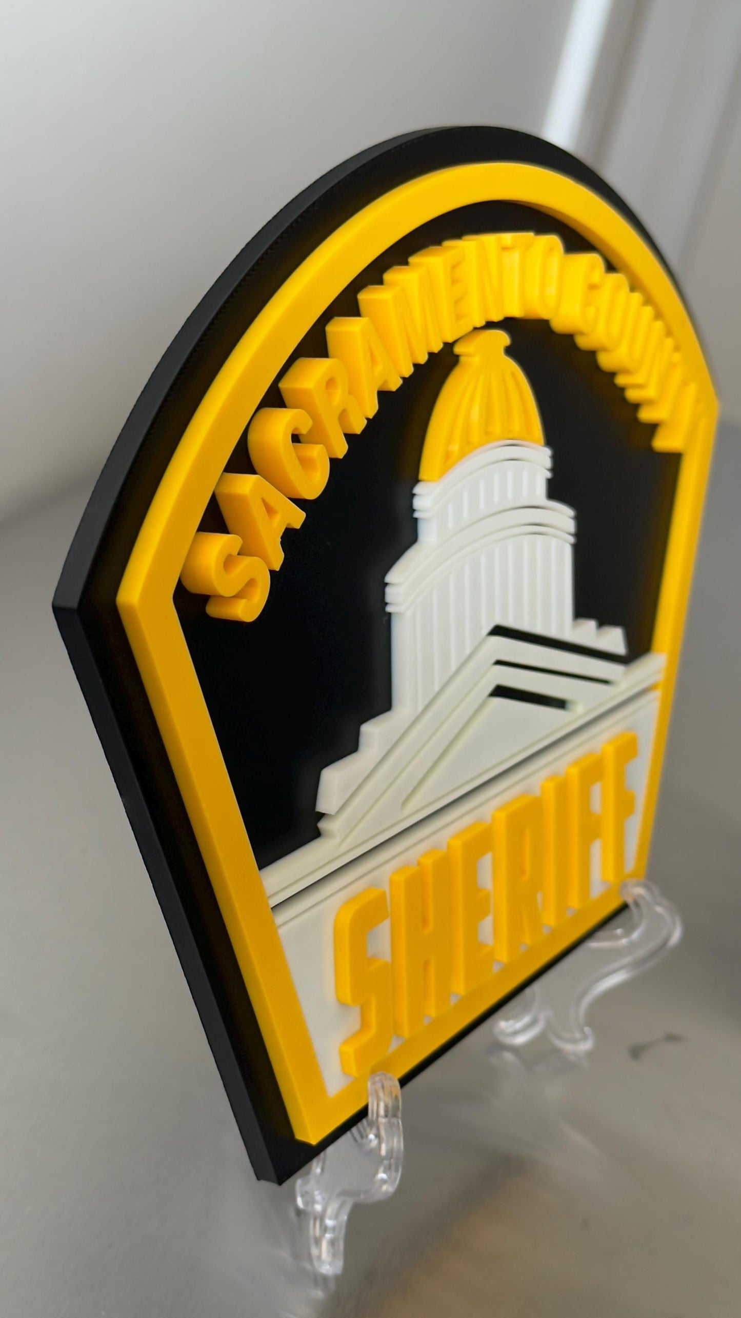 Sacramento County Sheriff 3D Embossed Plaque: First Responder Wall Art California