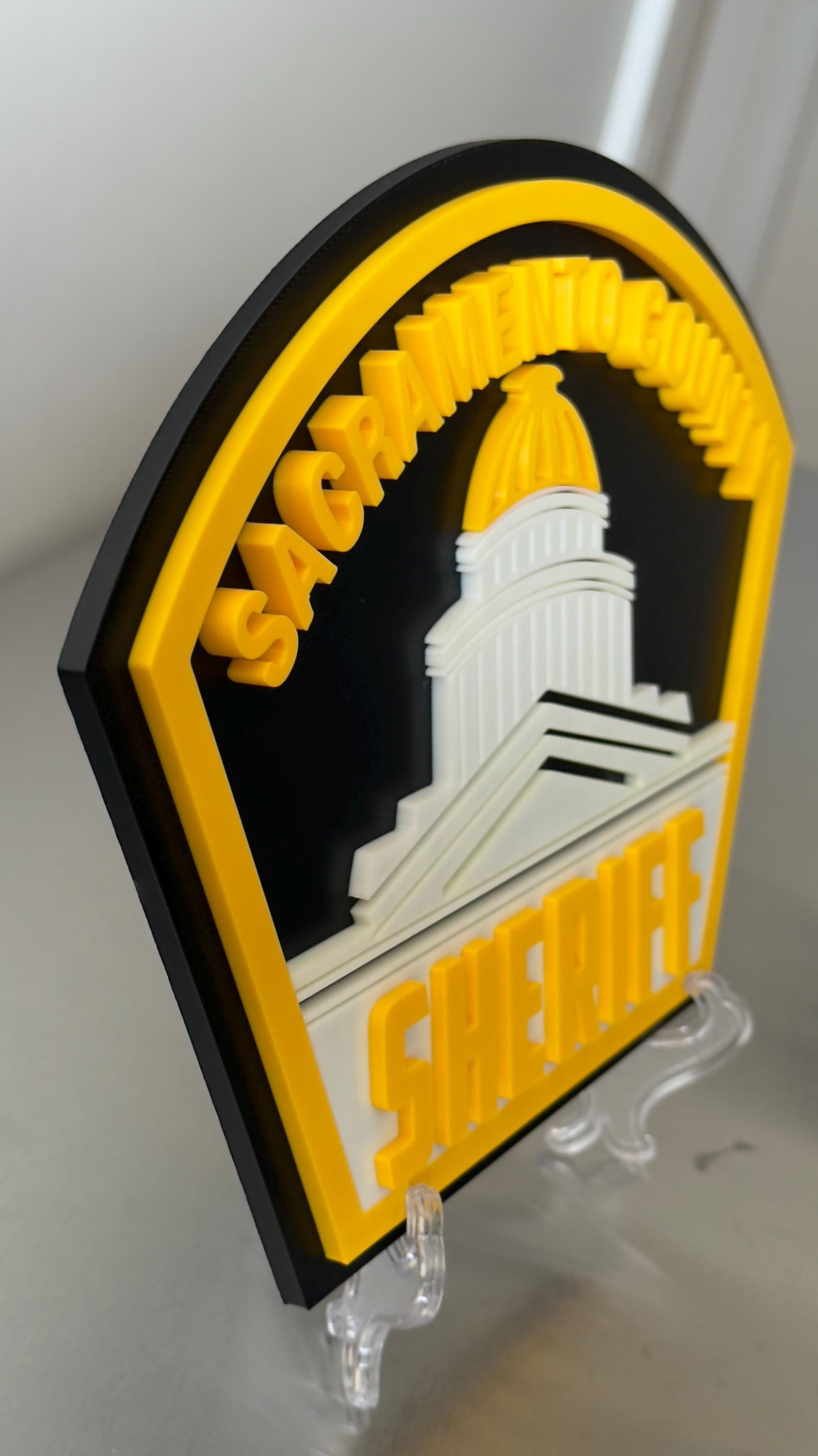 Sacramento County Sheriff 3D Embossed Plaque: First Responder Wall Art California