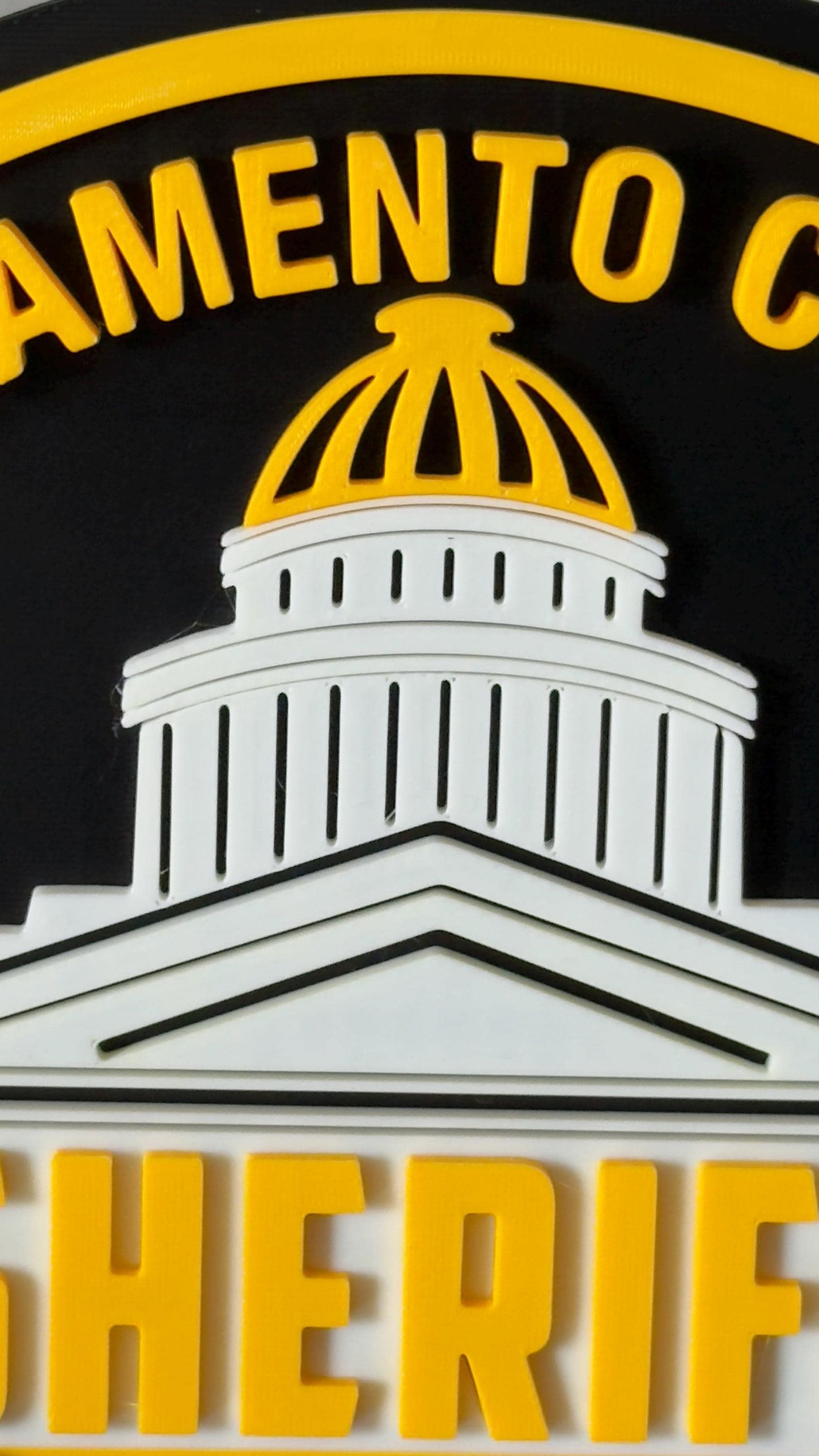 Sacramento County Sheriff 3D Embossed Plaque: First Responder Wall Art California