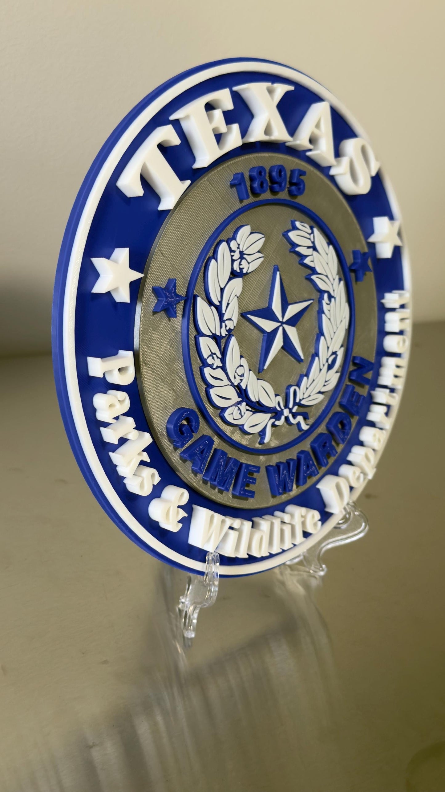 Texas Game Warden 3D Plaque, First Responder Wall Decor