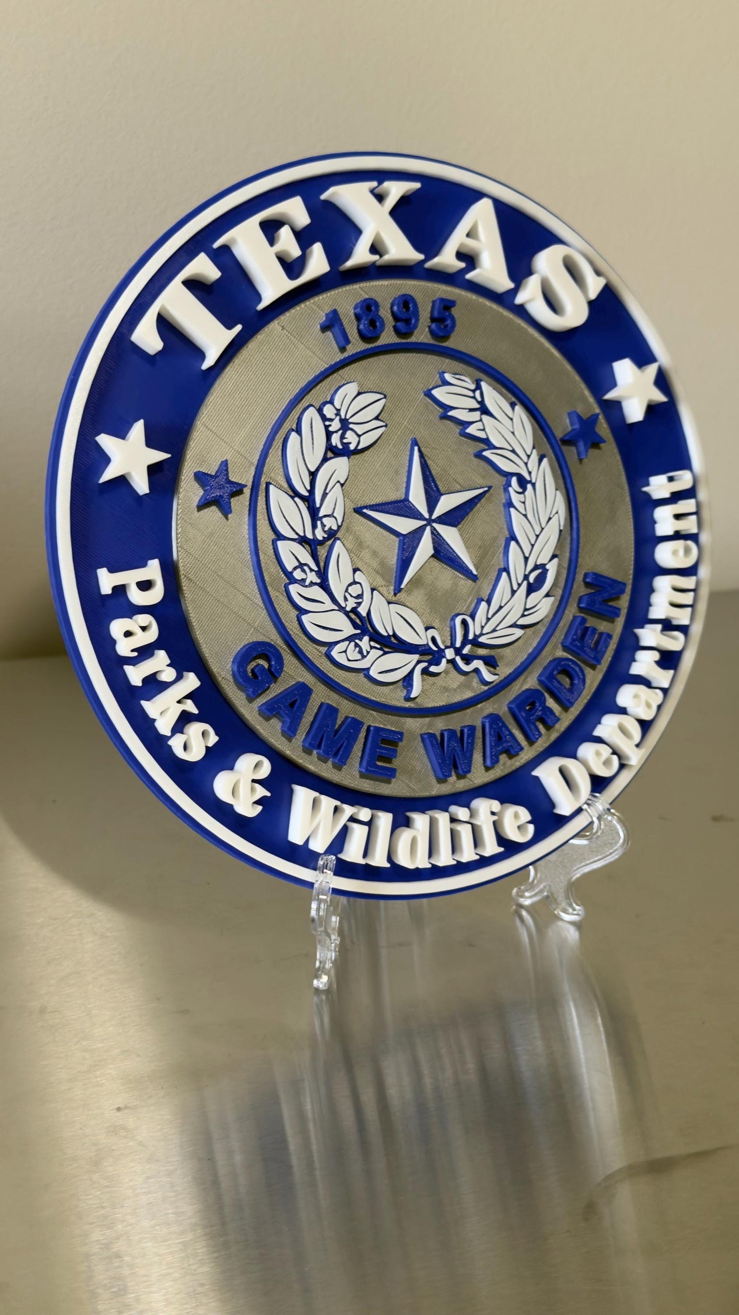Texas Game Warden 3D Plaque, First Responder Wall Decor