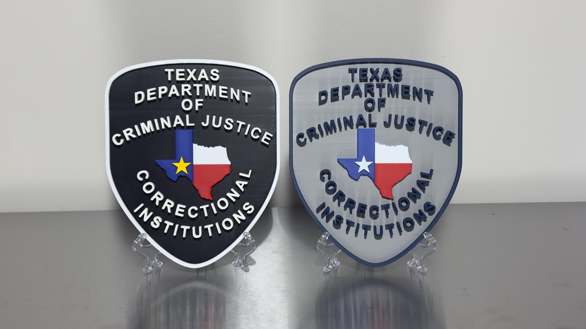 Texas Correctional Institution Plaque, 3D Embossed First Responder Wall Art