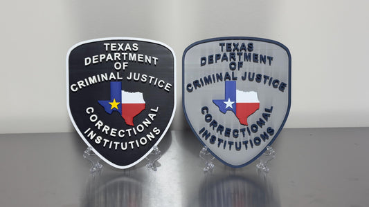 Texas Correctional Institution Plaque, 3D Embossed First Responder Wall Art
