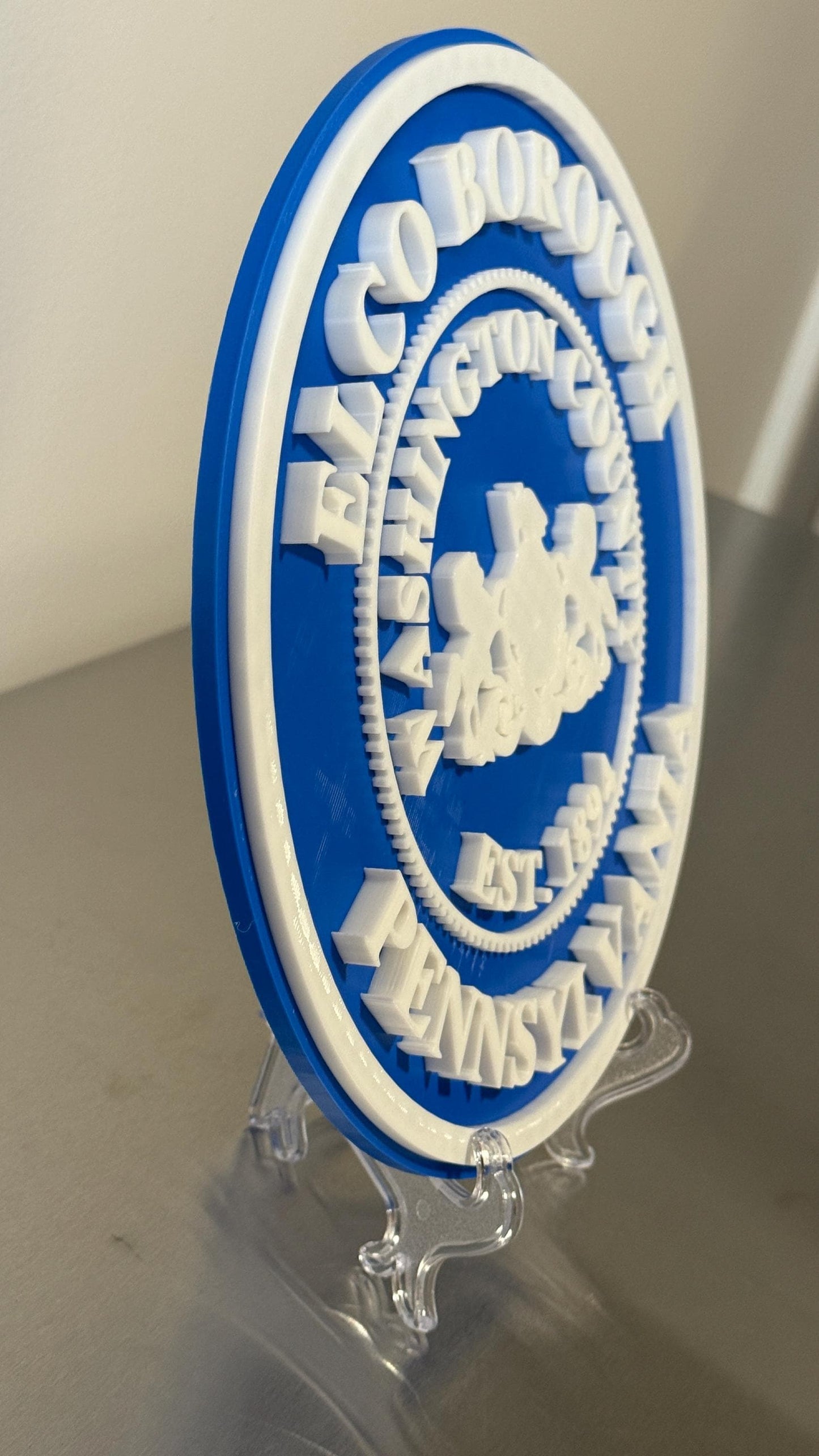 ELCO Borough PA Logo 3D Plaque Wall Art Pennsylvania Display Plaque Patch