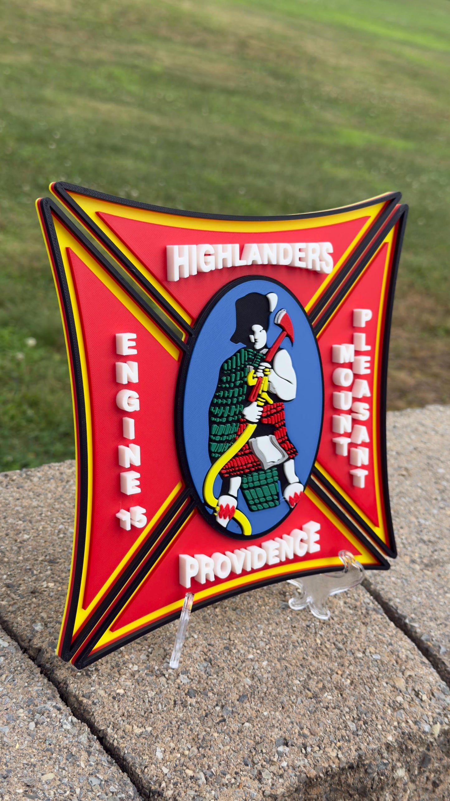 Providence RI Fire Department Plaque: Engine 15 Display Rhode Island
