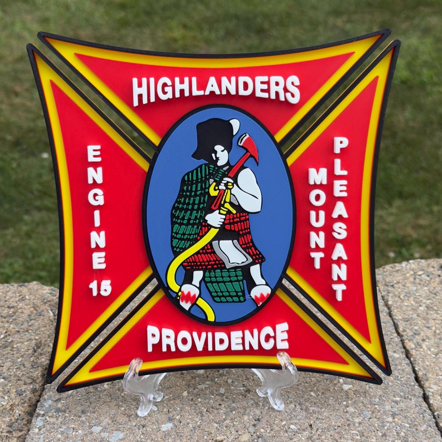 Providence RI Fire Department Plaque: Engine 15 Display Rhode Island