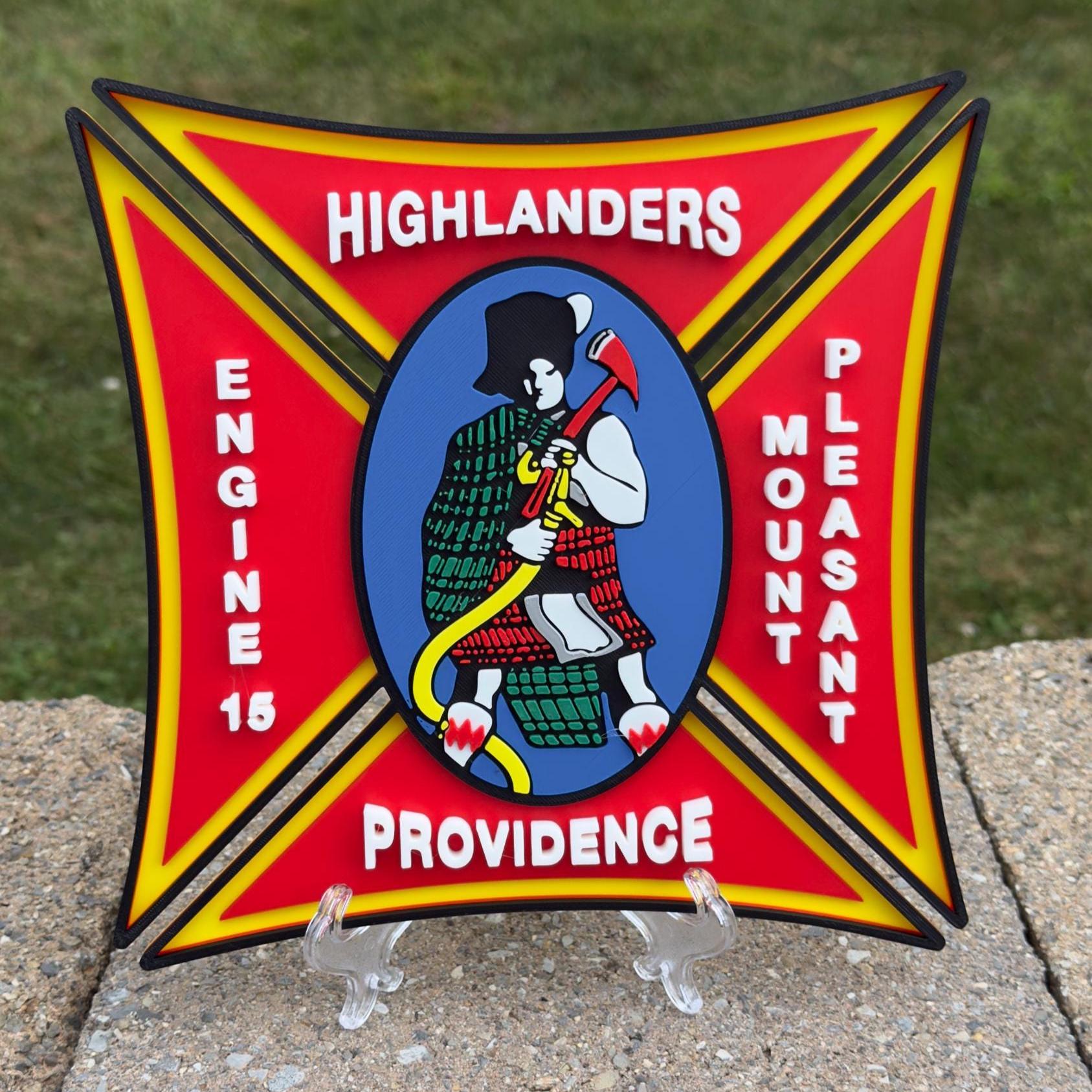 Providence RI Fire Department Plaque: Engine 15 Display Rhode Island