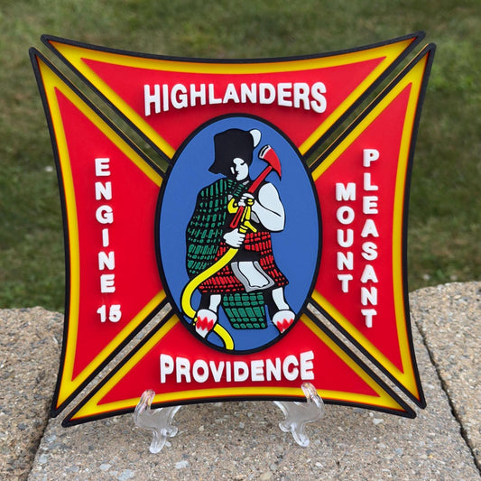 Providence RI Fire Department Plaque: Engine 15 Display Rhode Island