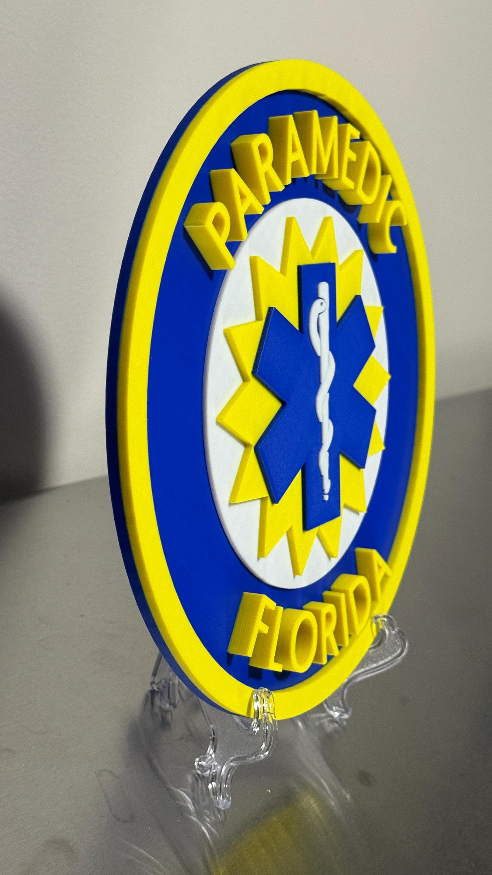 Florida Paramedic Plaque: First Responder Wall Art EMS Gift