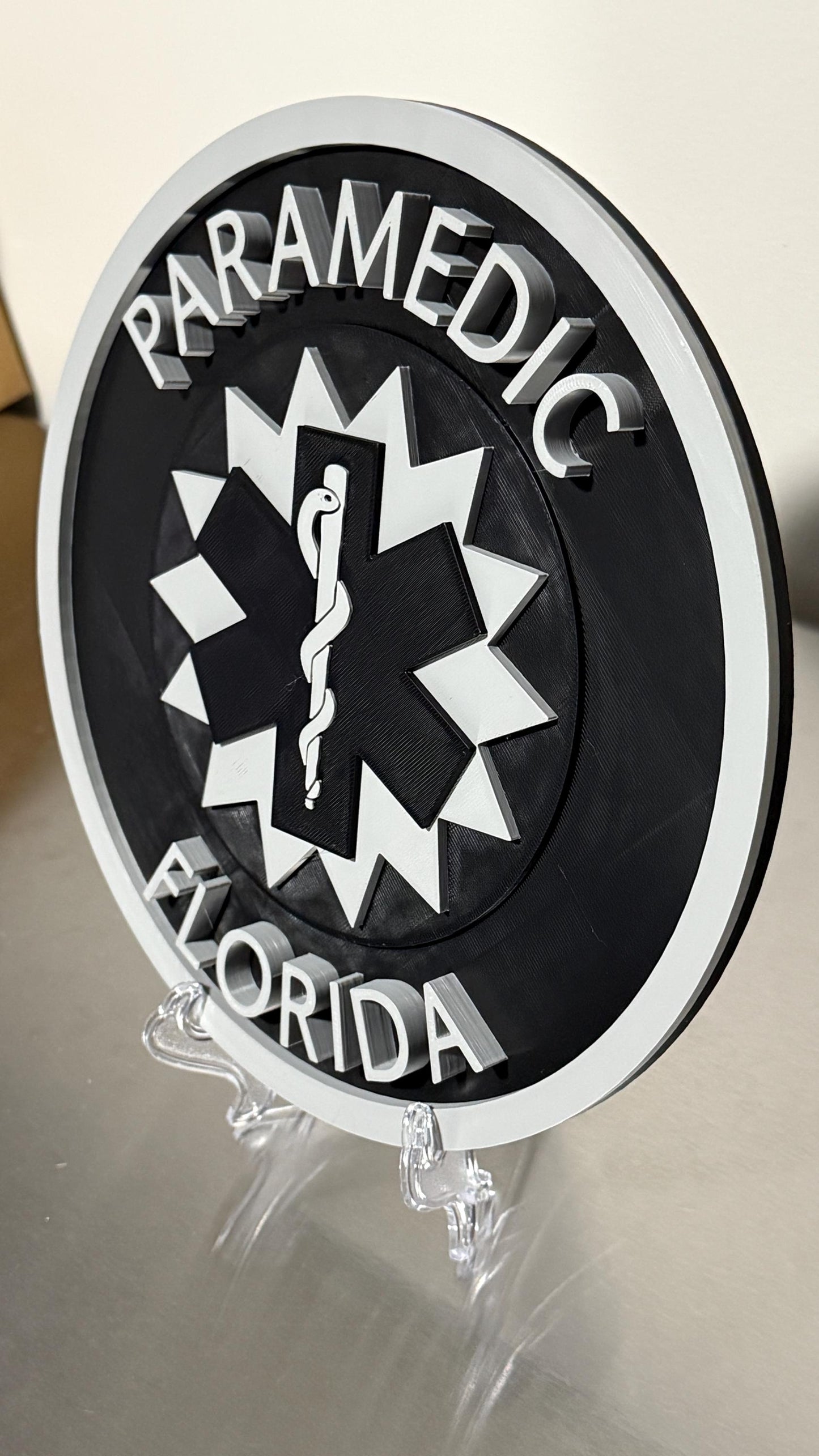 Florida Paramedic Plaque: First Responder Wall Art EMS Gift