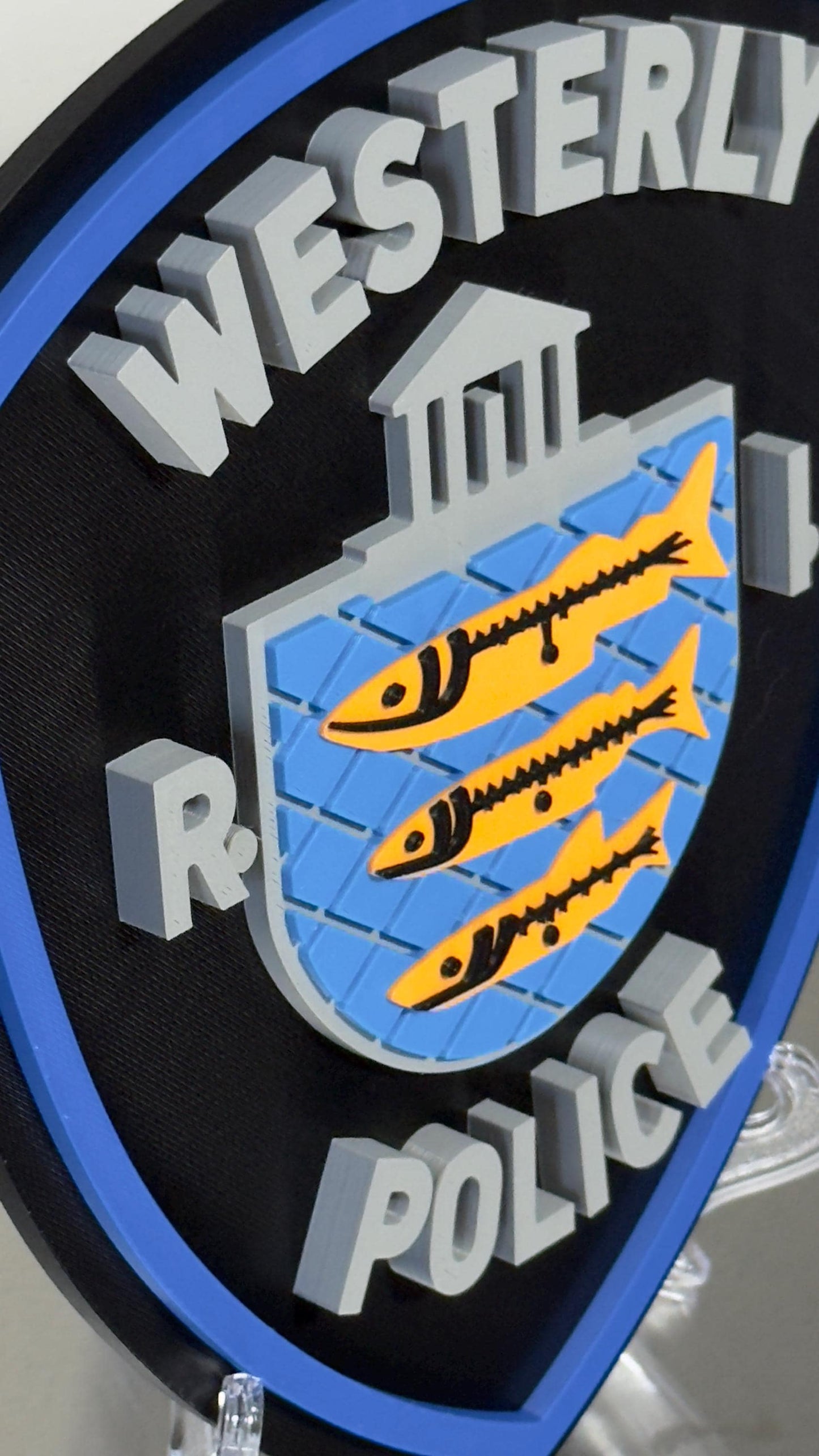 Westerly Rhode Island Police 3D Plaque: First Responder Wall Art