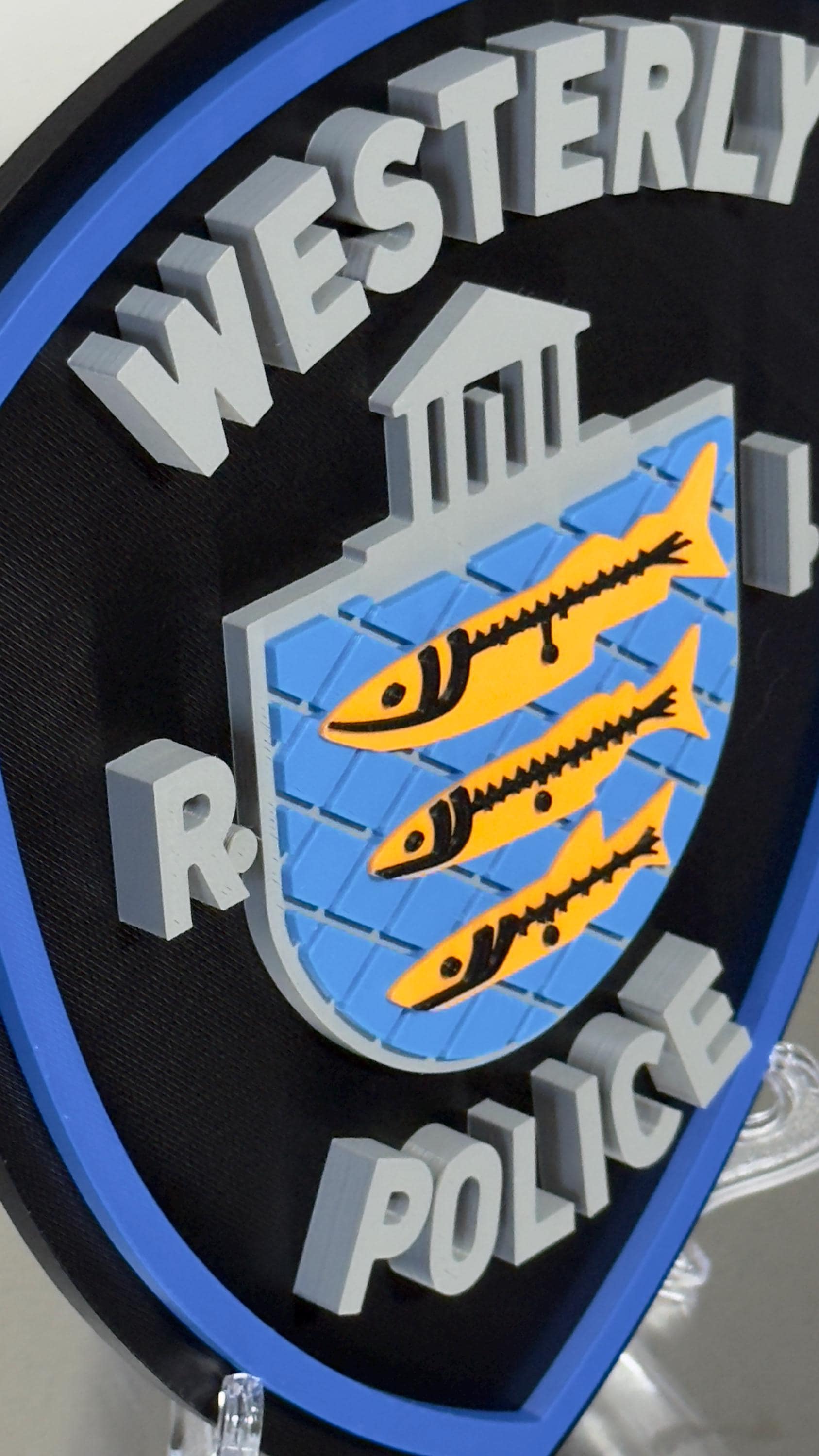 Westerly Rhode Island Police 3D Plaque: First Responder Wall Art