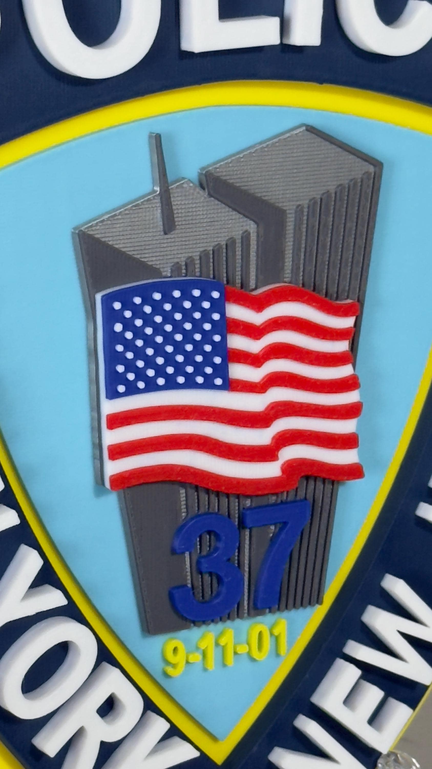 PAPD 9-11 Tribute Plaque: Port Authority NY NJ 3D Wall Art New York