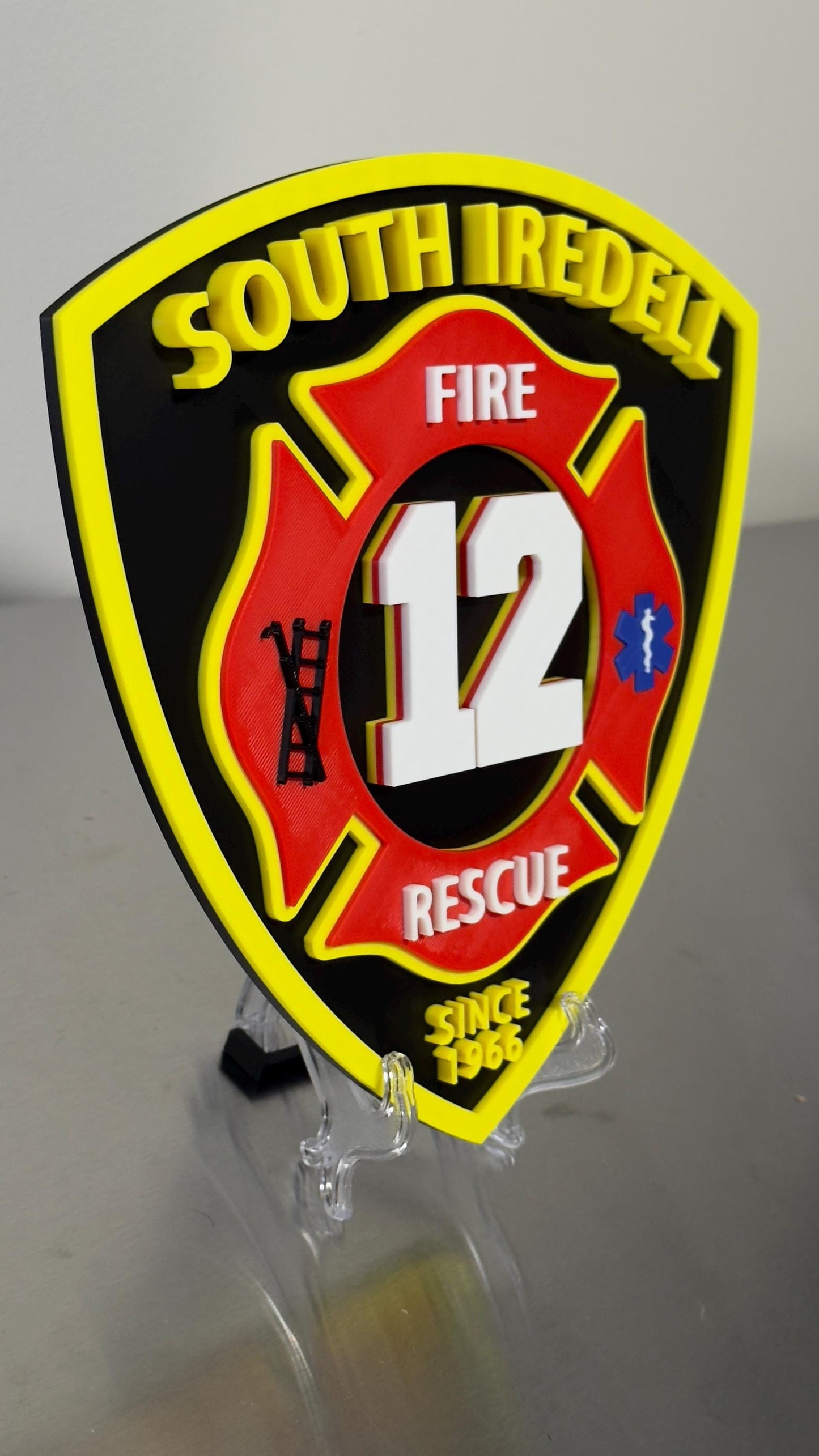 South Iradell Fire & Rescue Plaque: Display Tribute Firefighter Gift