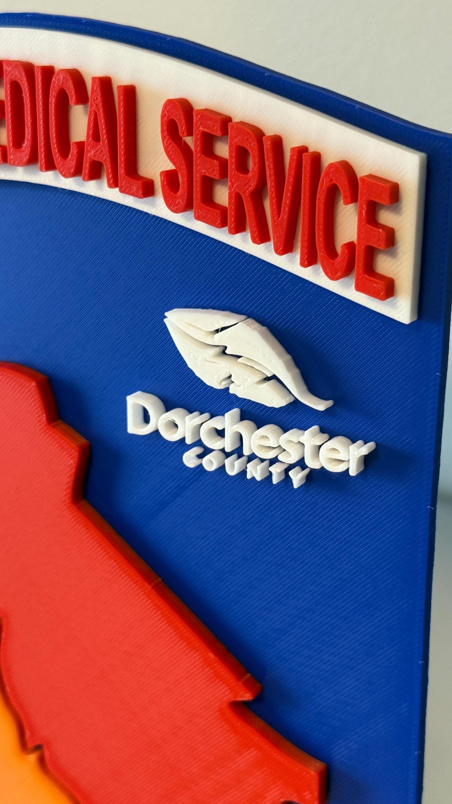 Dorchester County SC EMS 3D Embossed Plaque: First Responder Wall Art South Carolina