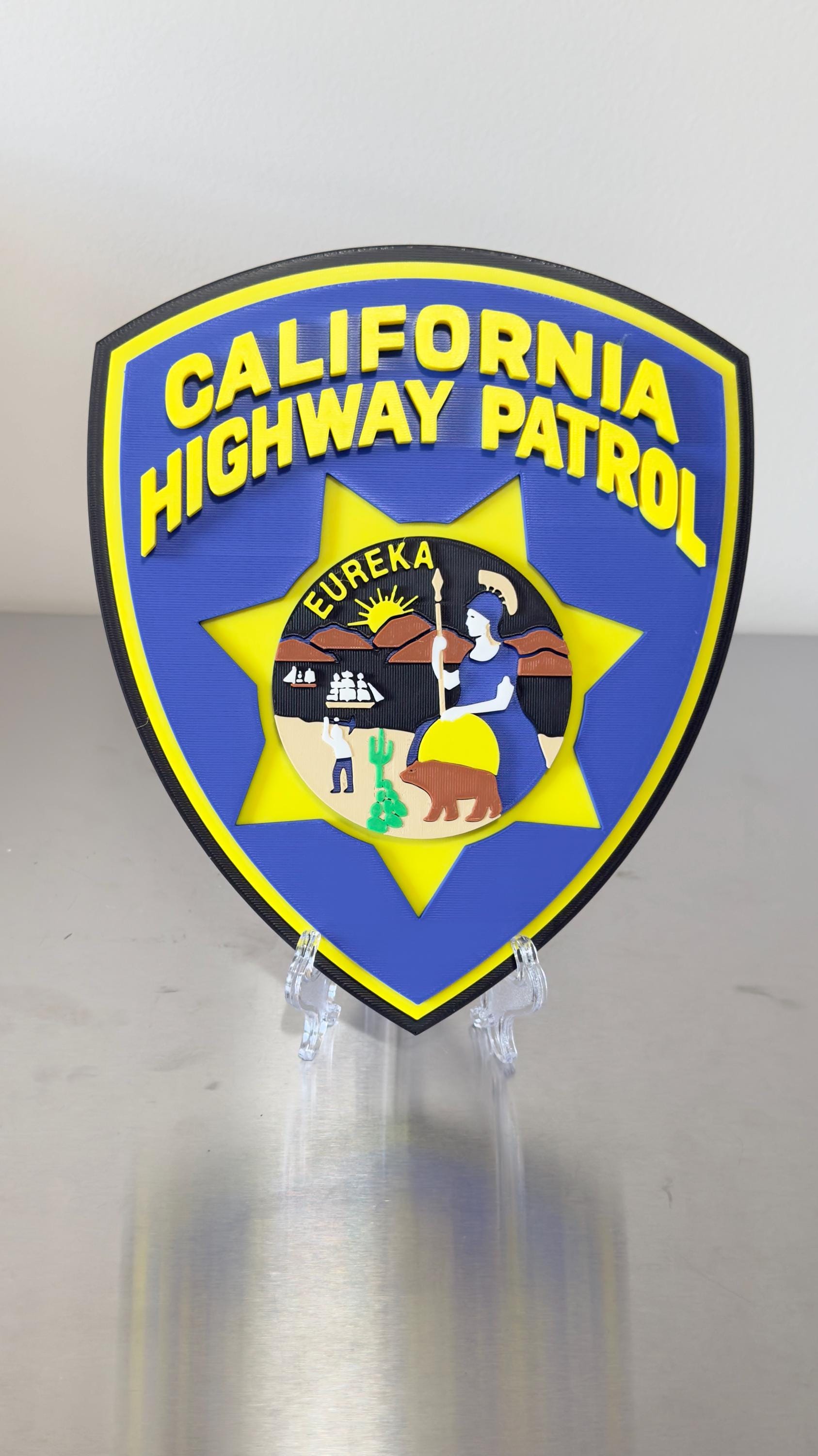 CHP 3D Plaque | California Highway Patrol, First Responder Gift California