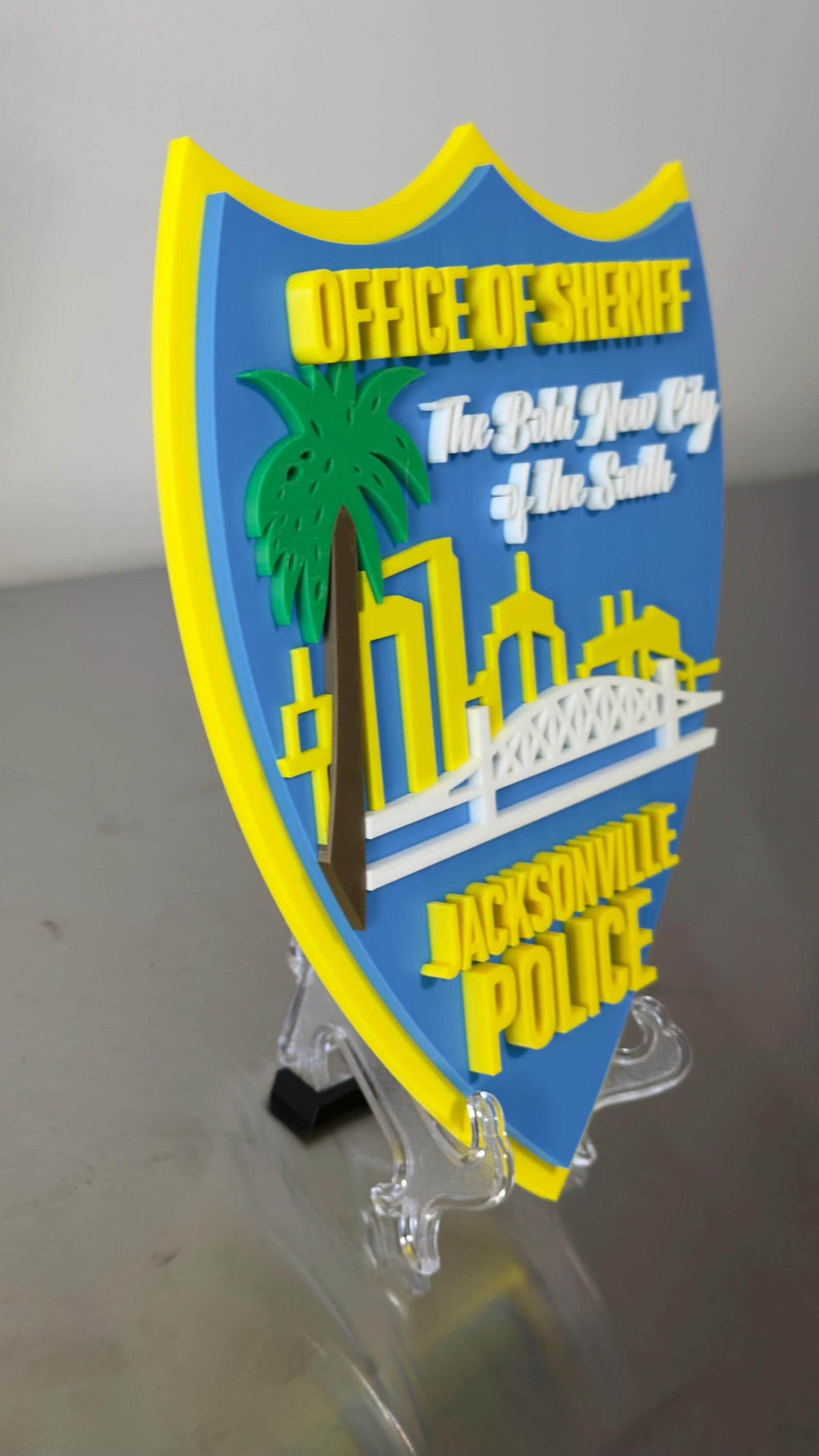 Jacksonville Police 3D Embossed Plaque: First Responder Wall Art Florida