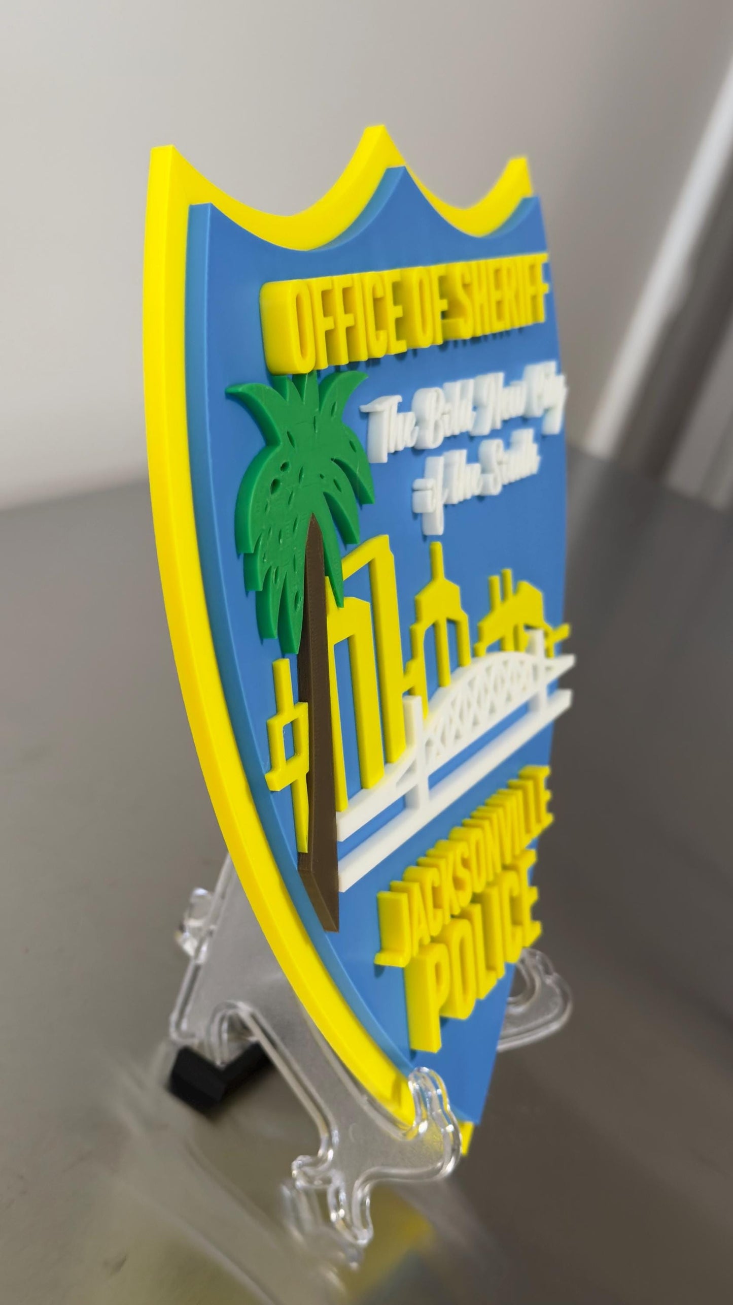Jacksonville Police 3D Embossed Plaque: First Responder Wall Art Florida