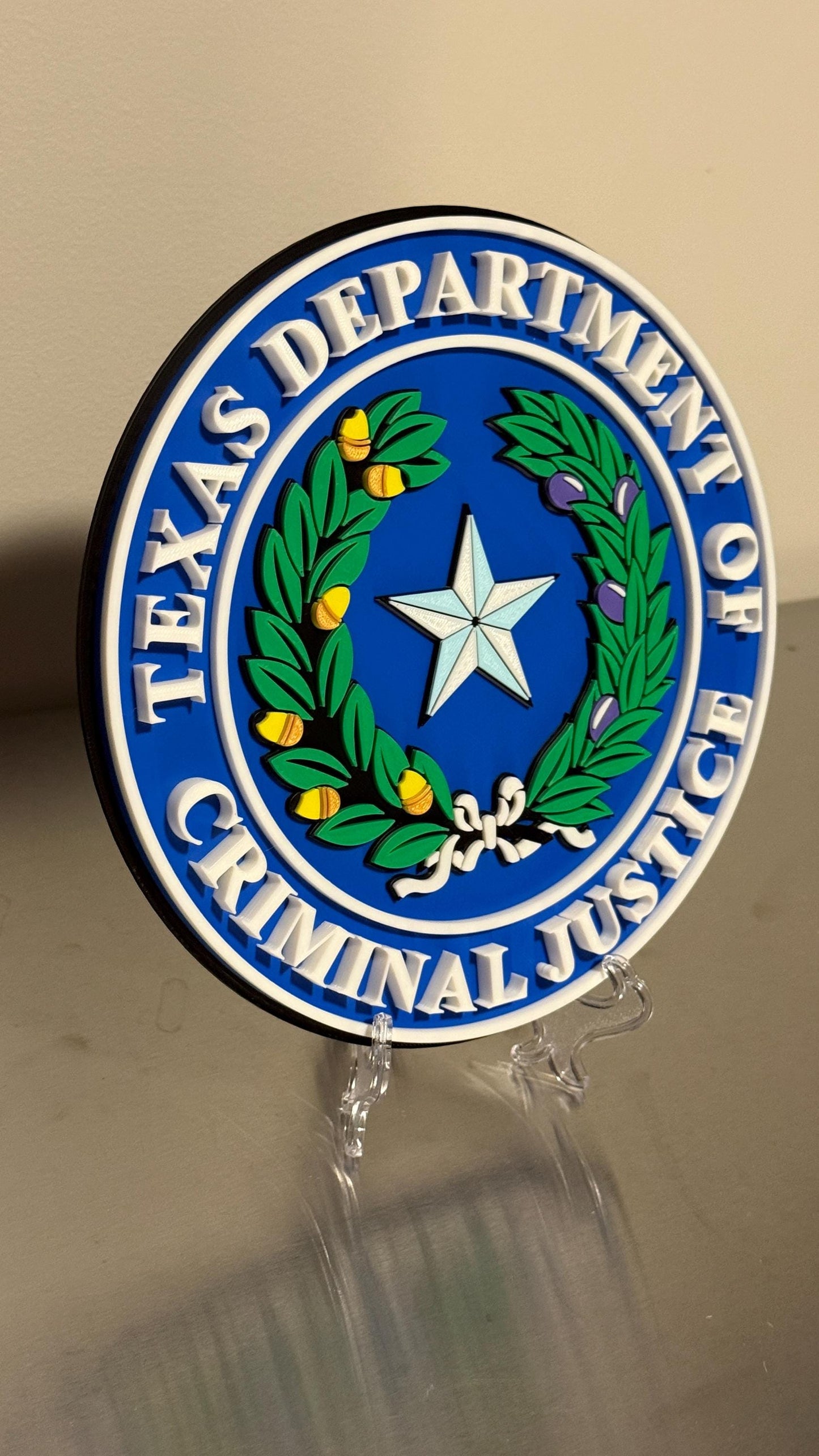 Texas Criminal Justice Plaque: First Responder Wall Art
