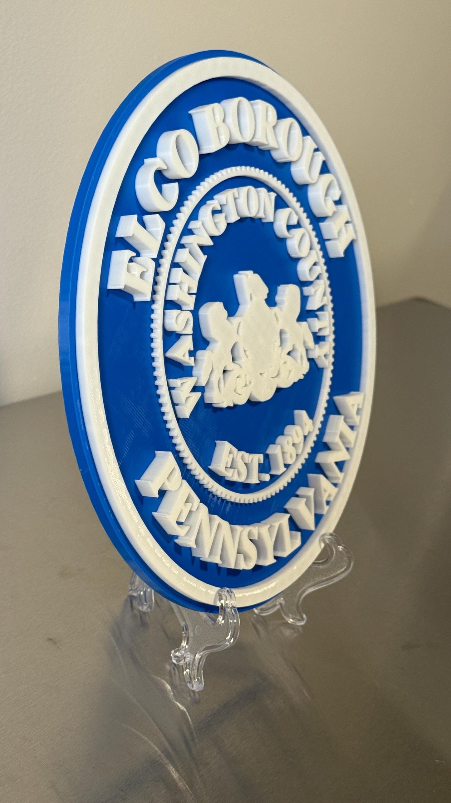 ELCO Borough PA Logo 3D Plaque Wall Art Pennsylvania Display Plaque Patch