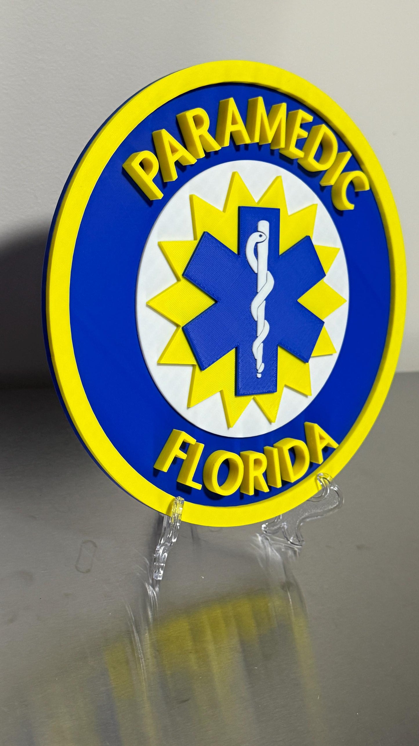 Florida Paramedic Plaque: First Responder Wall Art EMS Gift