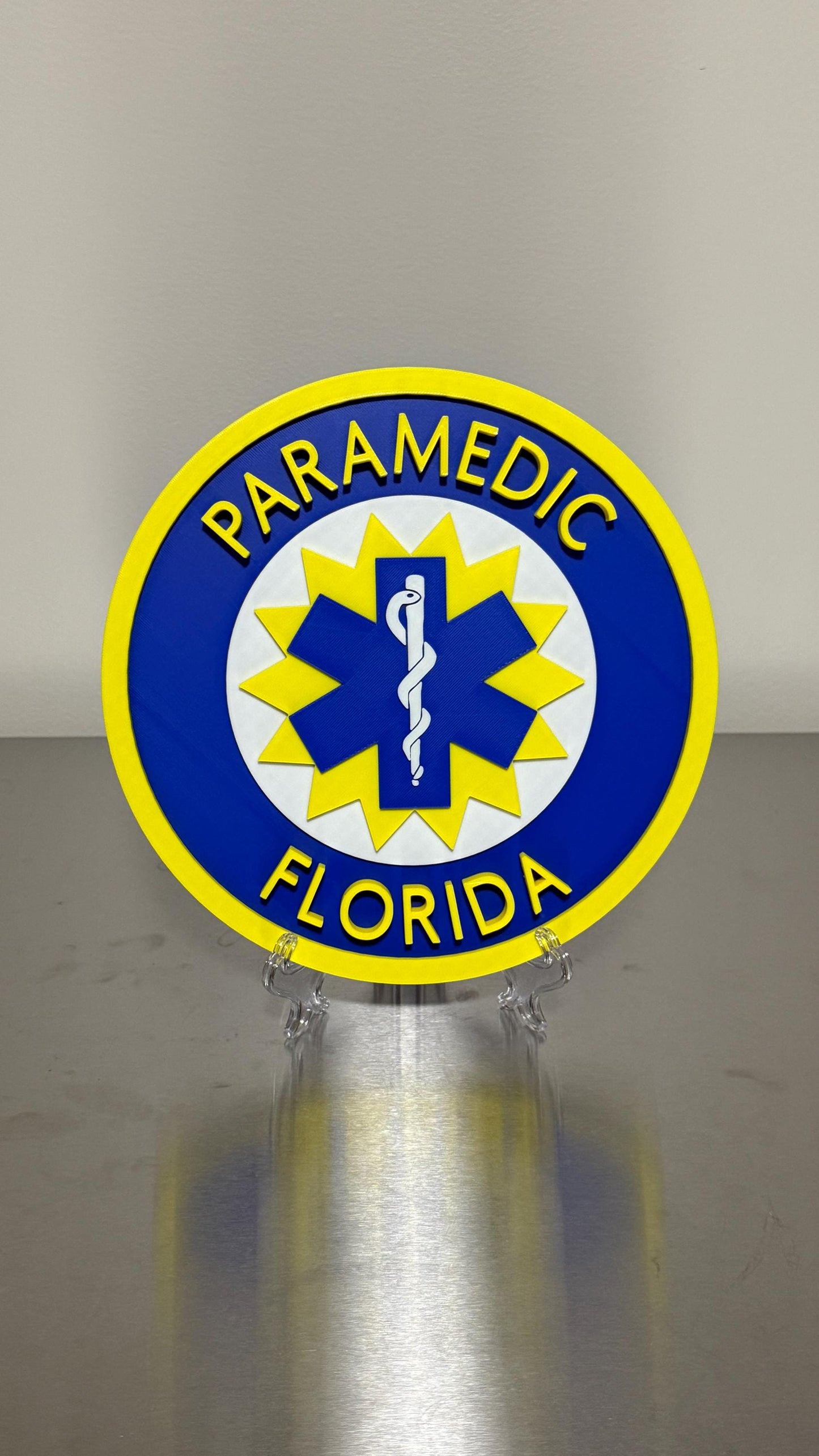 Florida Paramedic Plaque: First Responder Wall Art EMS Gift