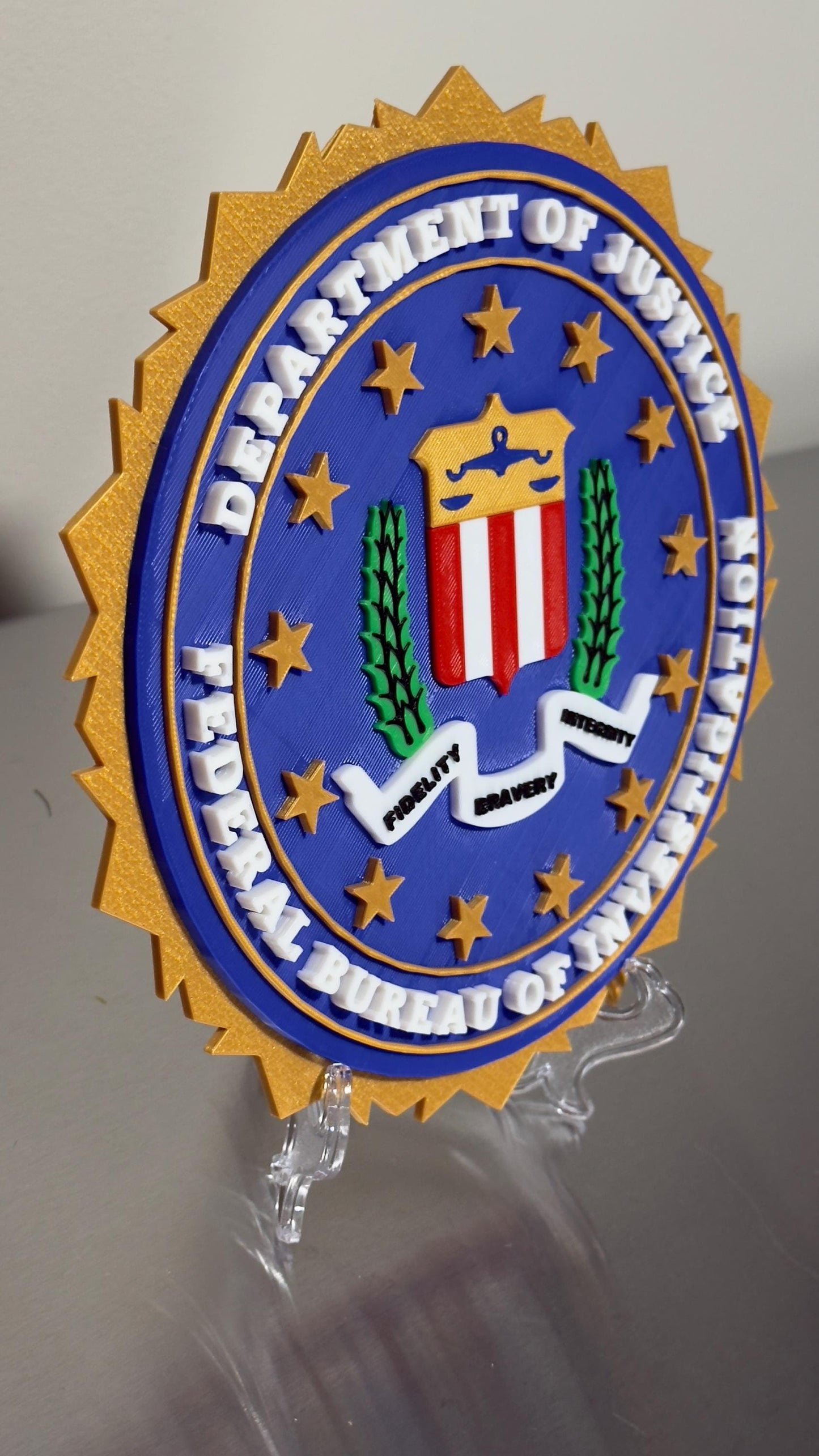 FBI Display Plaque: First Responder Wall Art Police Gift Government
