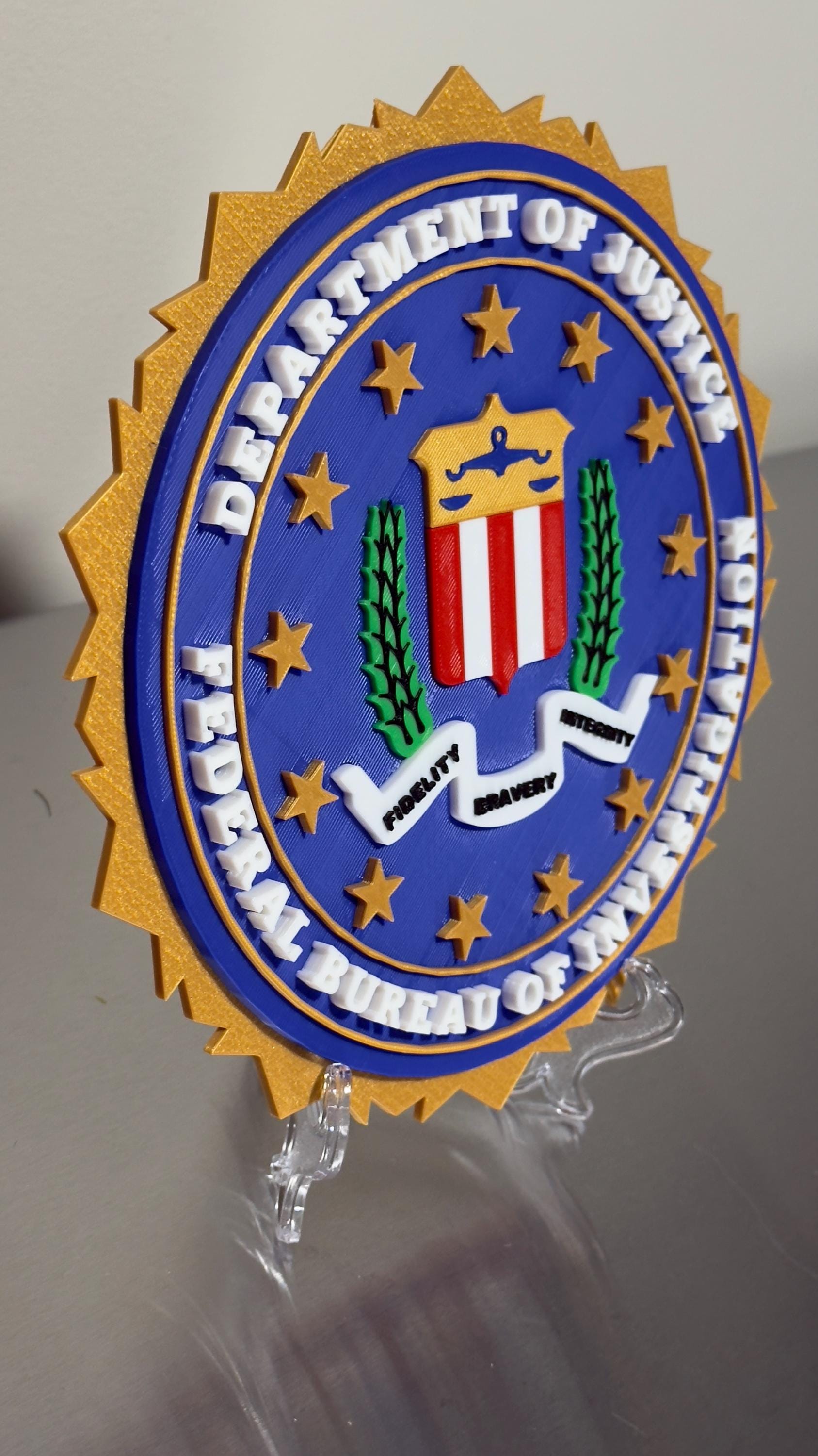 FBI Display Plaque: First Responder Wall Art Police Gift Government