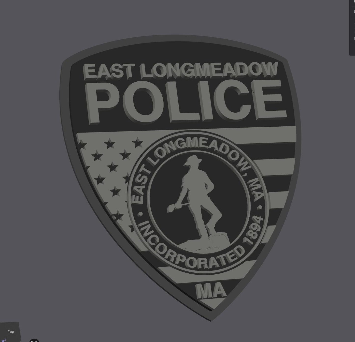 East Longmeadow Police 3D Plaque: First Responder Wall Art MA Massachusetts