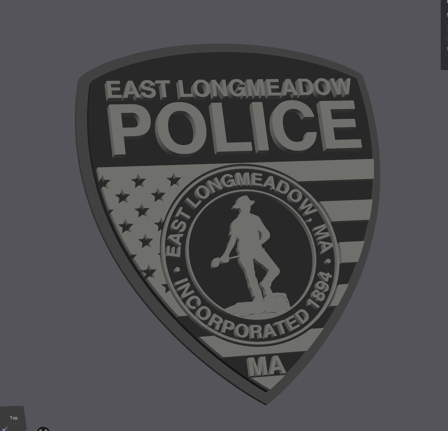 East Longmeadow Police 3D Plaque: First Responder Wall Art MA Massachusetts