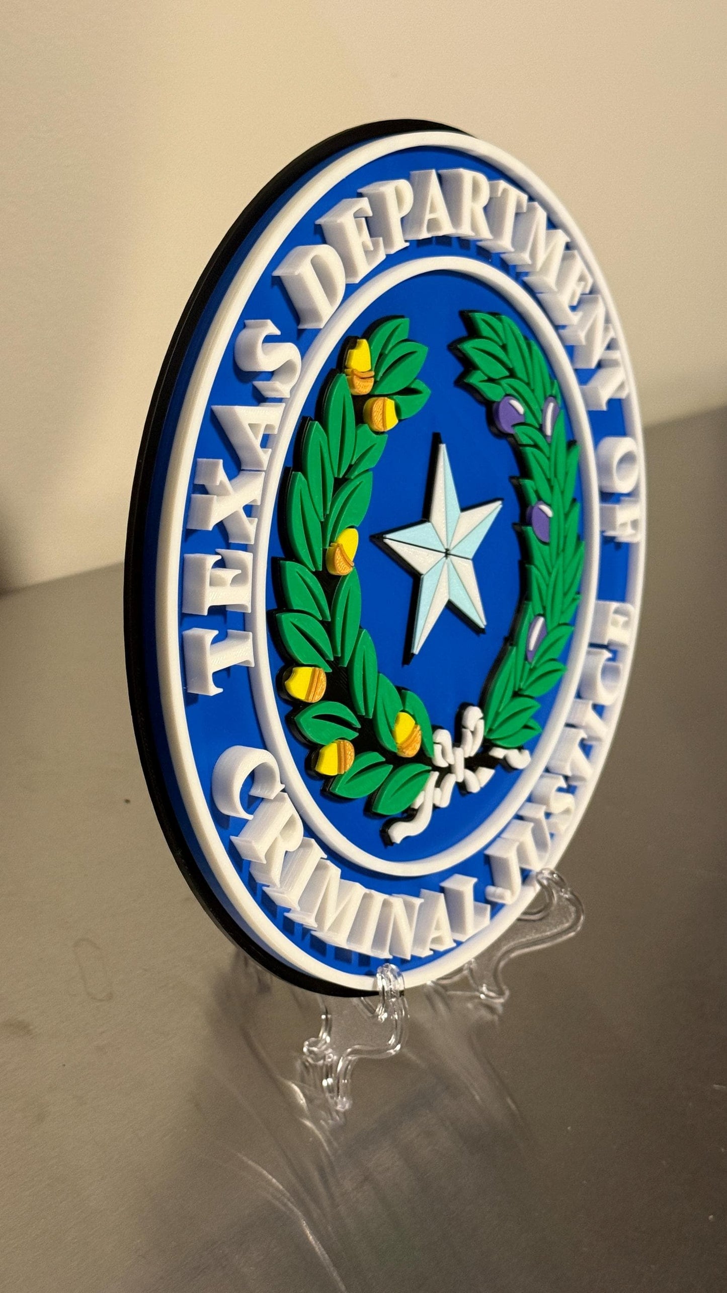 Texas Criminal Justice Plaque: First Responder Wall Art
