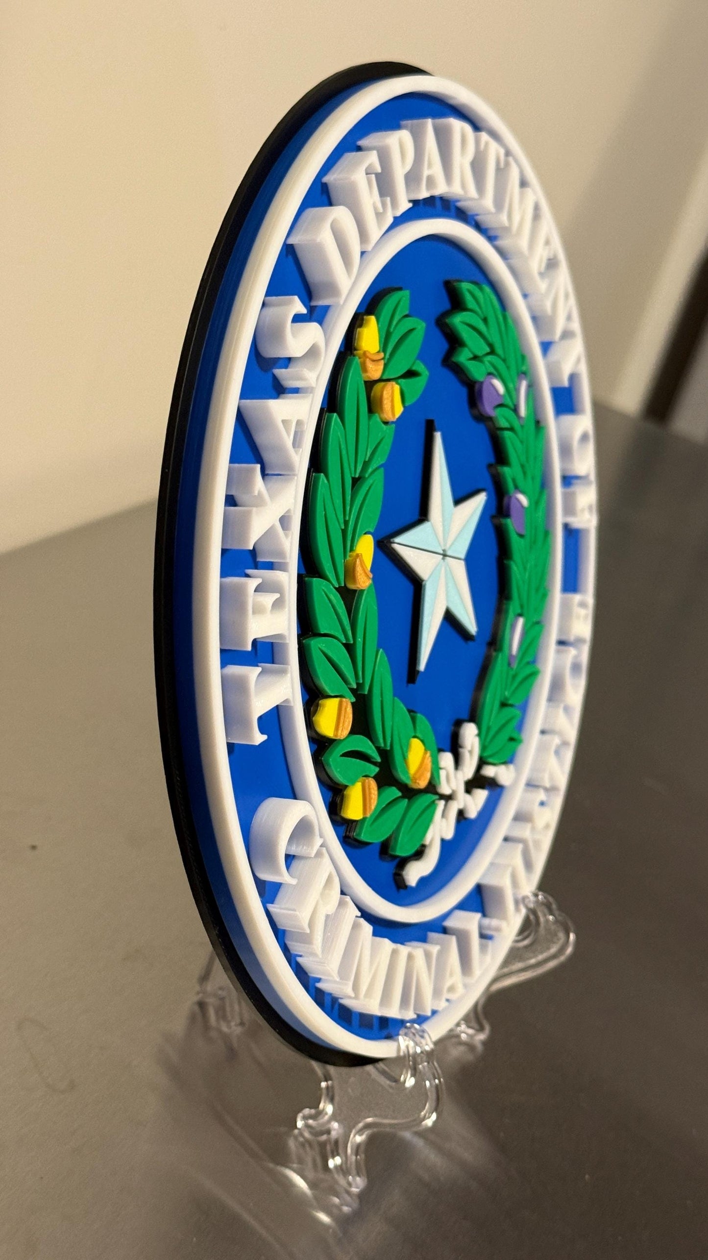 Texas Criminal Justice Plaque: First Responder Wall Art