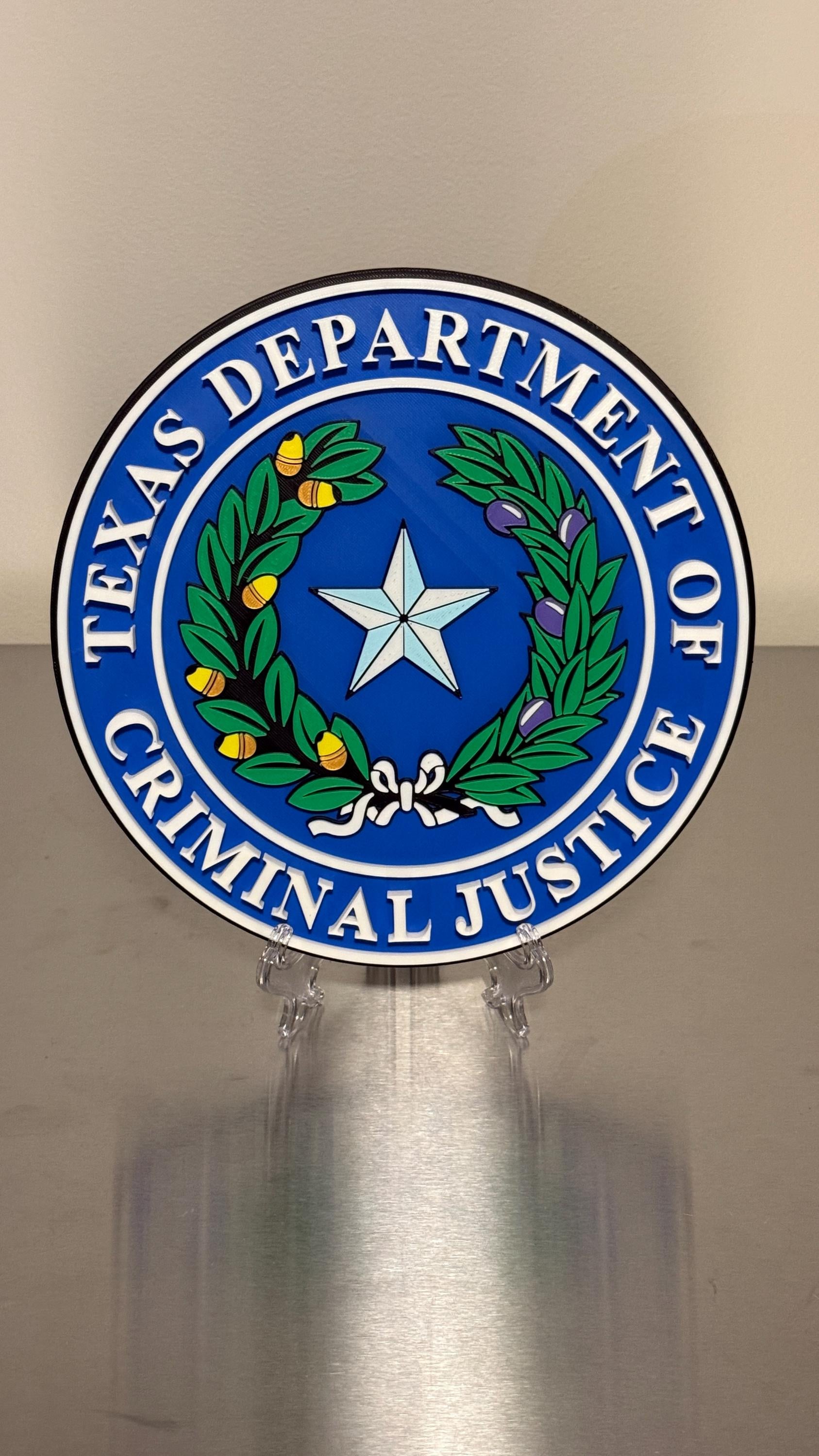 Texas Criminal Justice Plaque: First Responder Wall Art