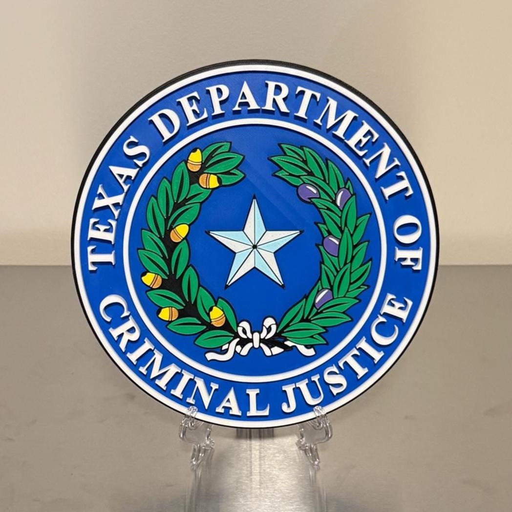 Texas Criminal Justice Plaque: First Responder Wall Art
