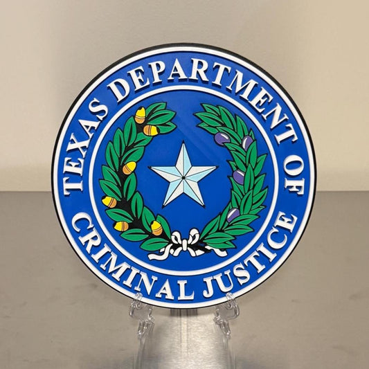Texas Criminal Justice Plaque: First Responder Wall Art