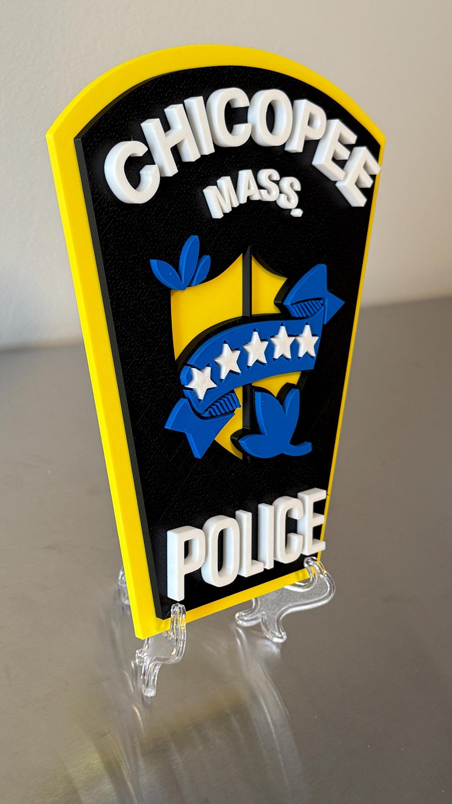 Chicopee Police 3D Embossed Plaque: First Responder Wall Art MA Massachusetts