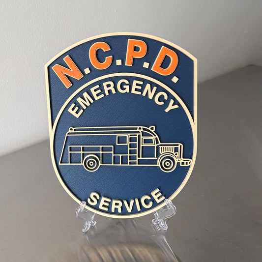 Embossed Nassau County Police ESU Plaque: Long Island NY Display Police Gift New York