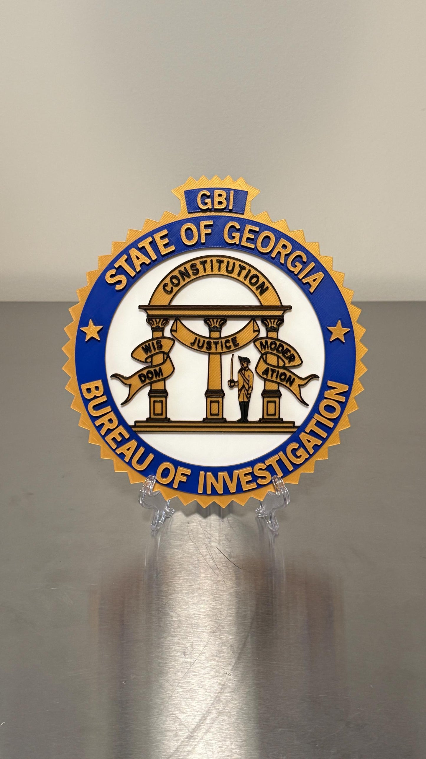 Georgia Bureau of Investigation Plaque: GBI Wall Art Display