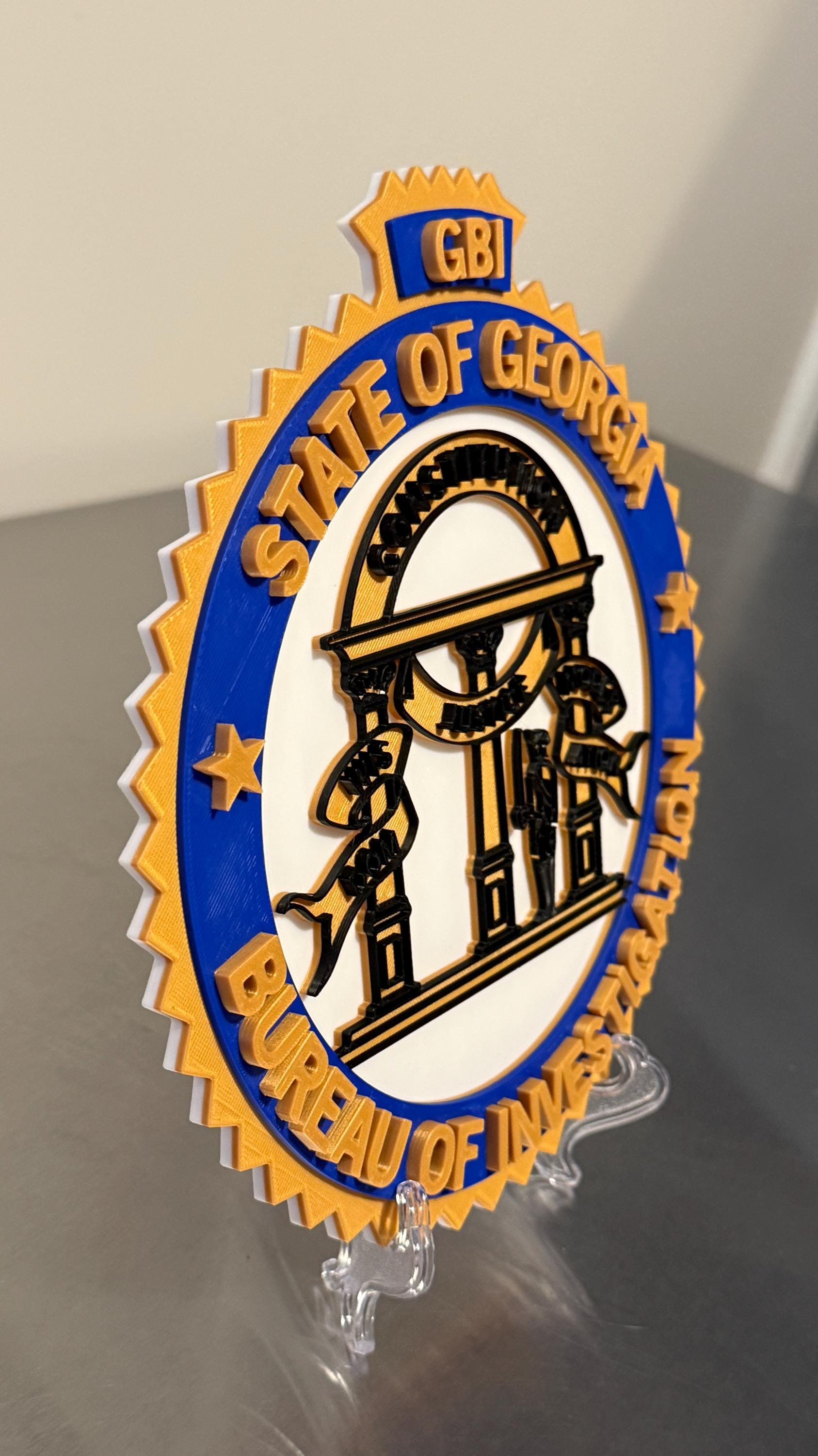 Georgia Bureau of Investigation Plaque: GBI Wall Art Display