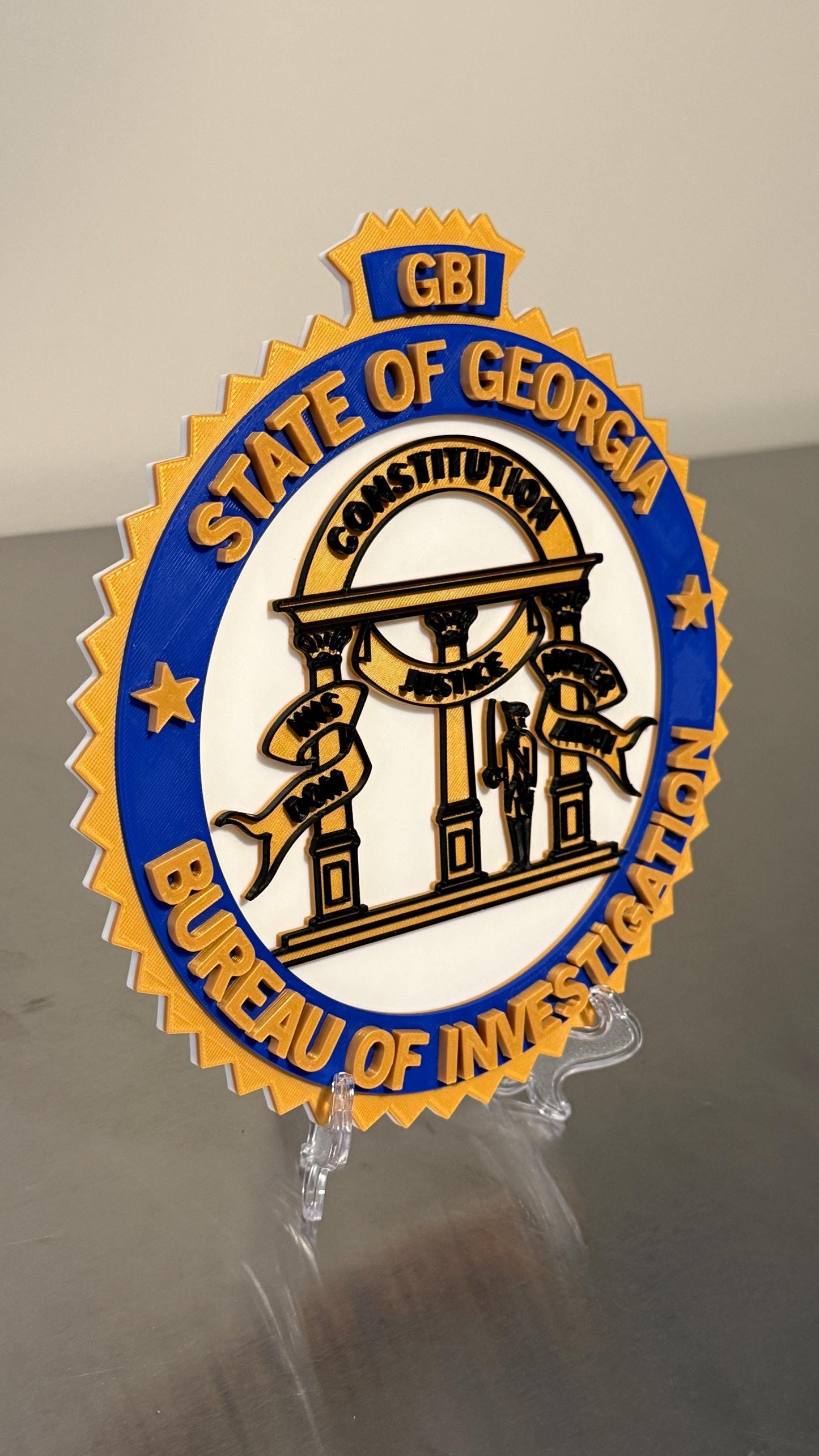 Georgia Bureau of Investigation Plaque: GBI Wall Art Display