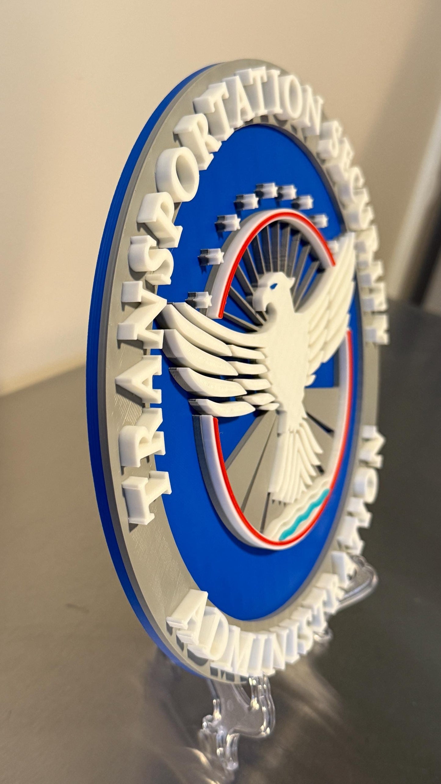 Transportation Security Administration TSA 3D Embossed Display Plaque: First Responder Wall Art Government