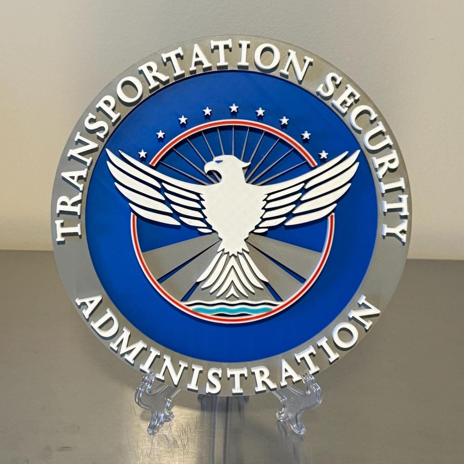 Transportation Security Administration TSA 3D Embossed Display Plaque: First Responder Wall Art Government